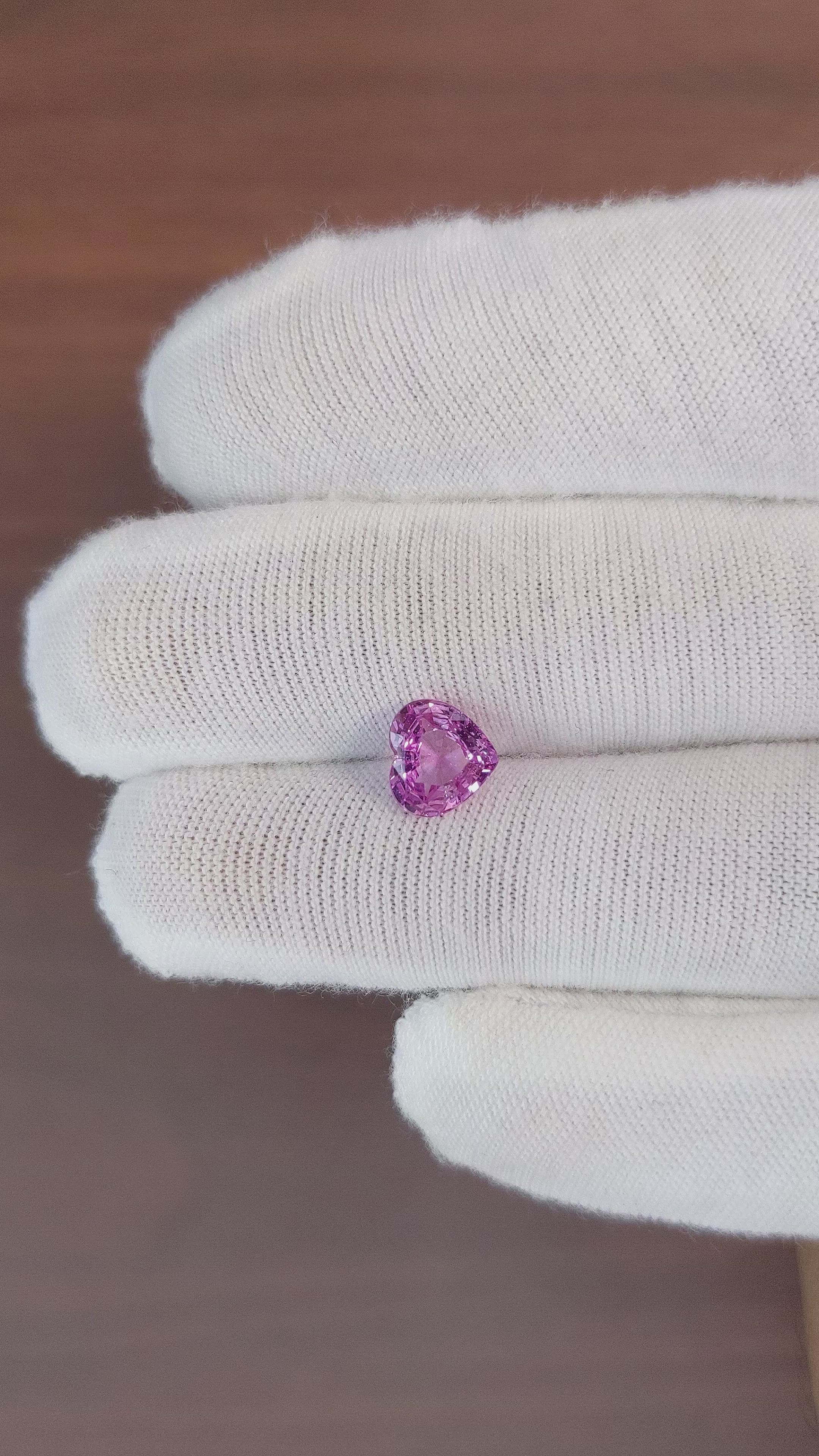 1.57 Ct. Pink Sapphire from Ceylon (Sri Lanka) Size Video