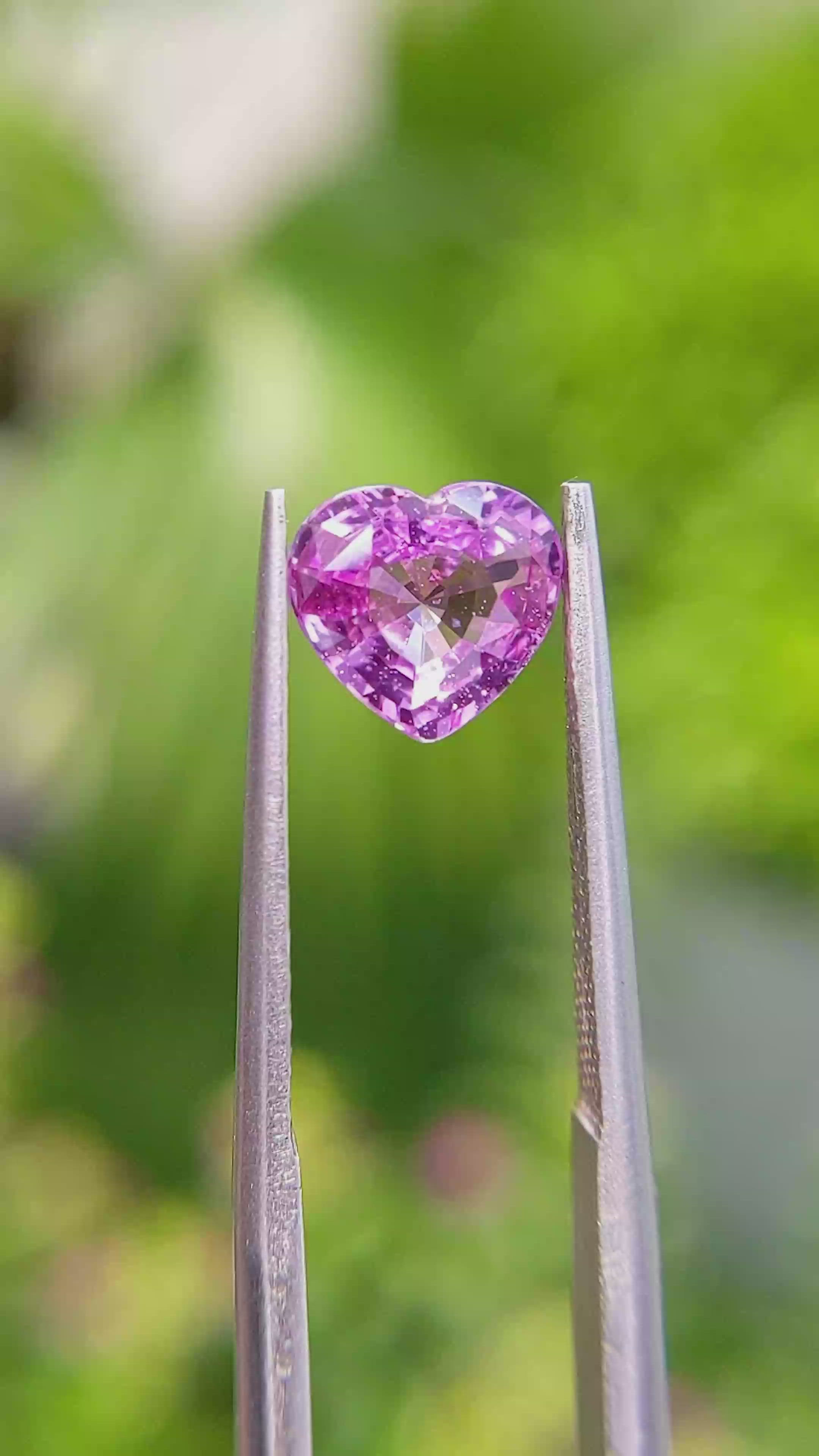 1.57 Ct. Pink Sapphire from Ceylon (Sri Lanka) Size Video