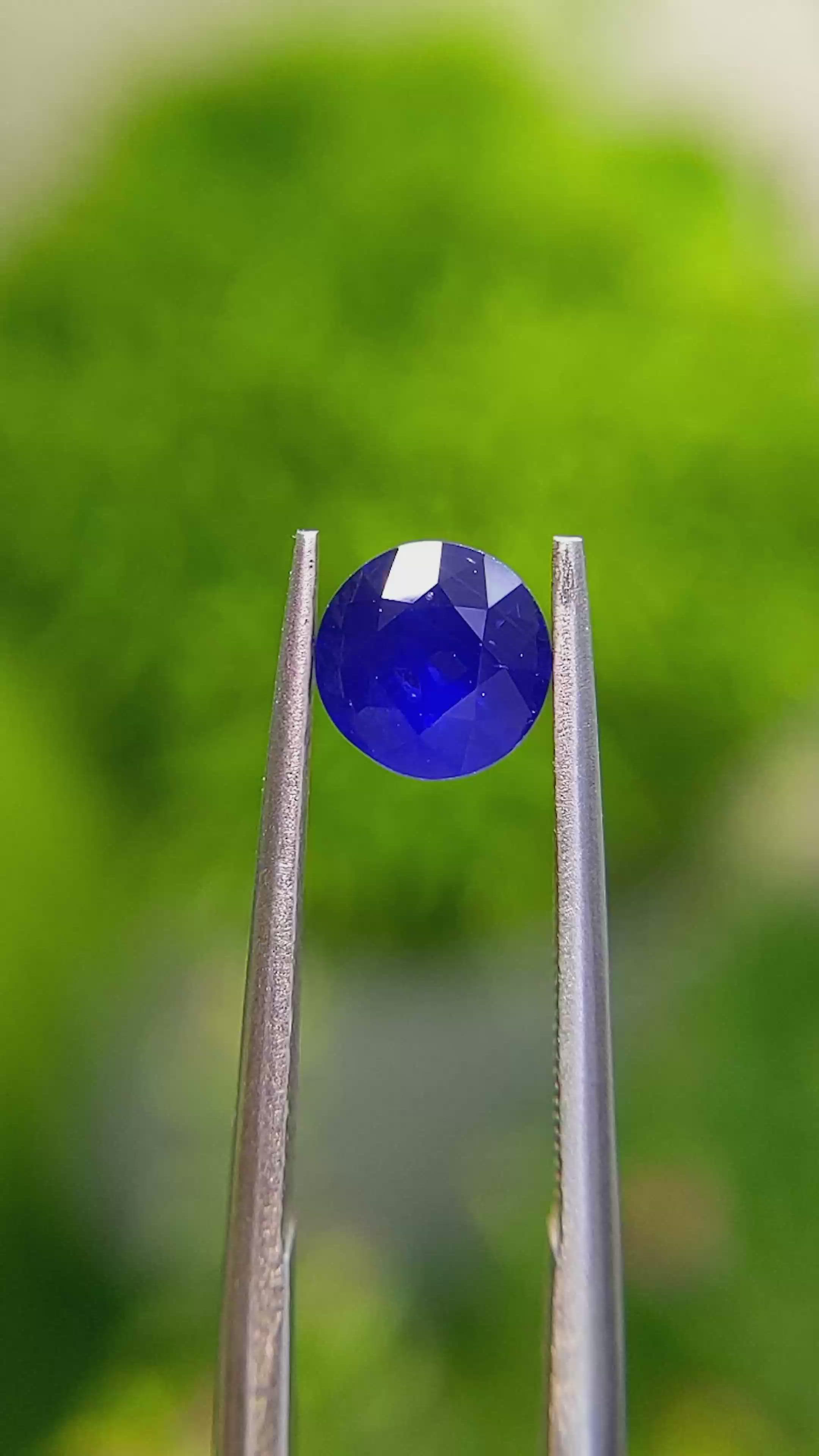 0.86 Ct. Blue Sapphire from Ceylon (Sri Lanka) Size Video