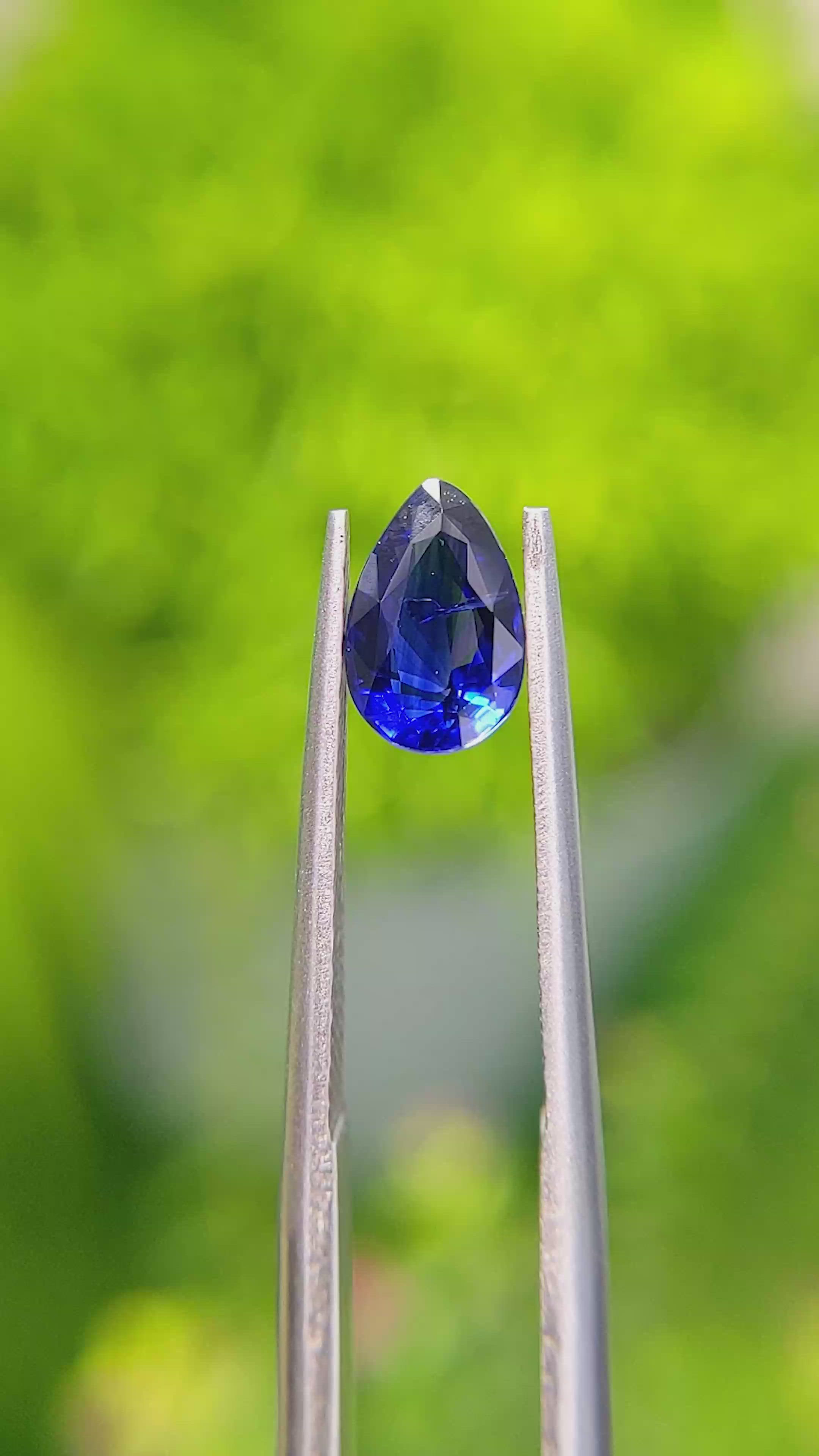 0.97 Ct. Blue Sapphire from Ceylon (Sri Lanka) Size Video