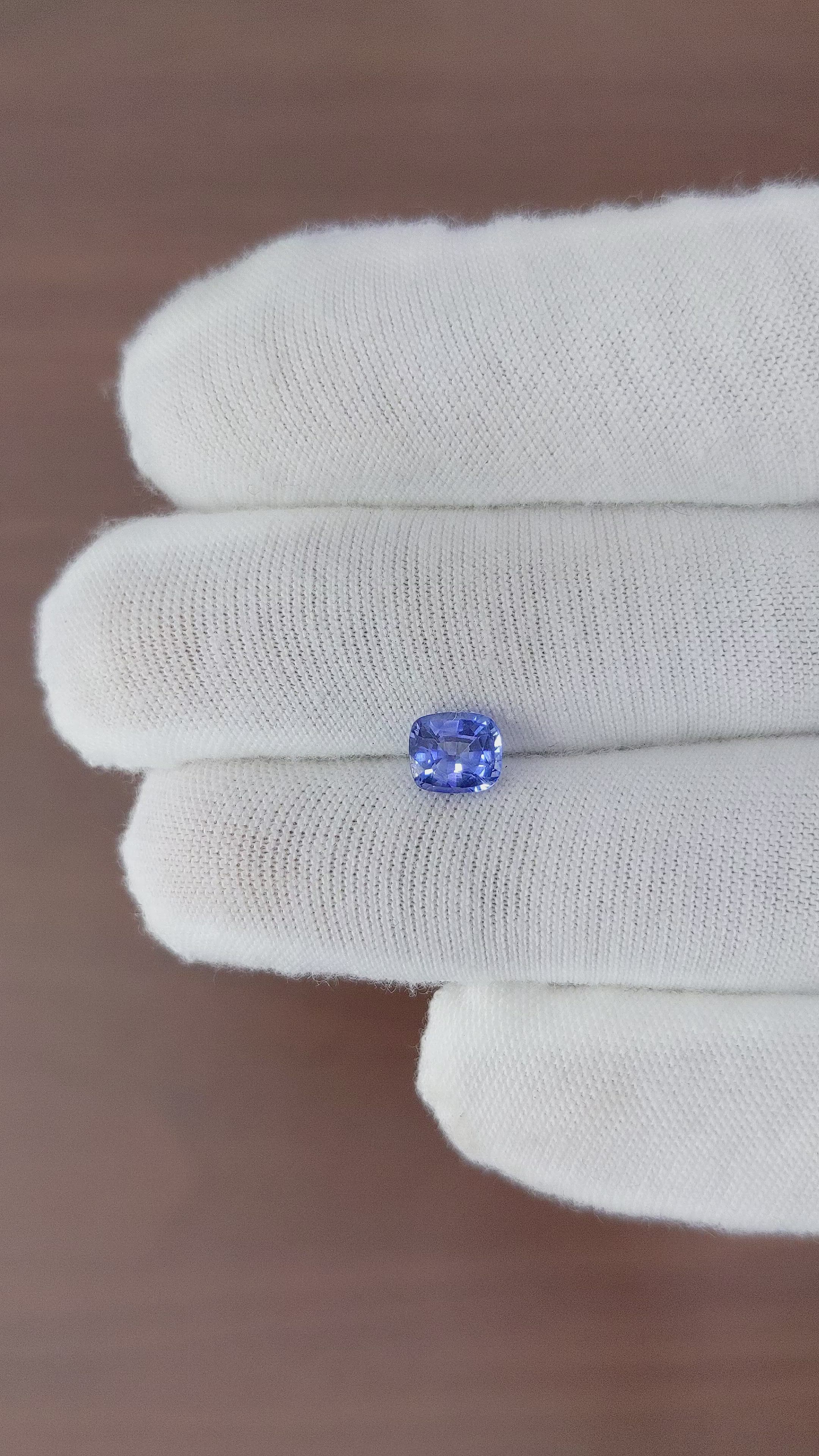 1.12 Ct. Blue Sapphire from Ceylon (Sri Lanka) Size Video