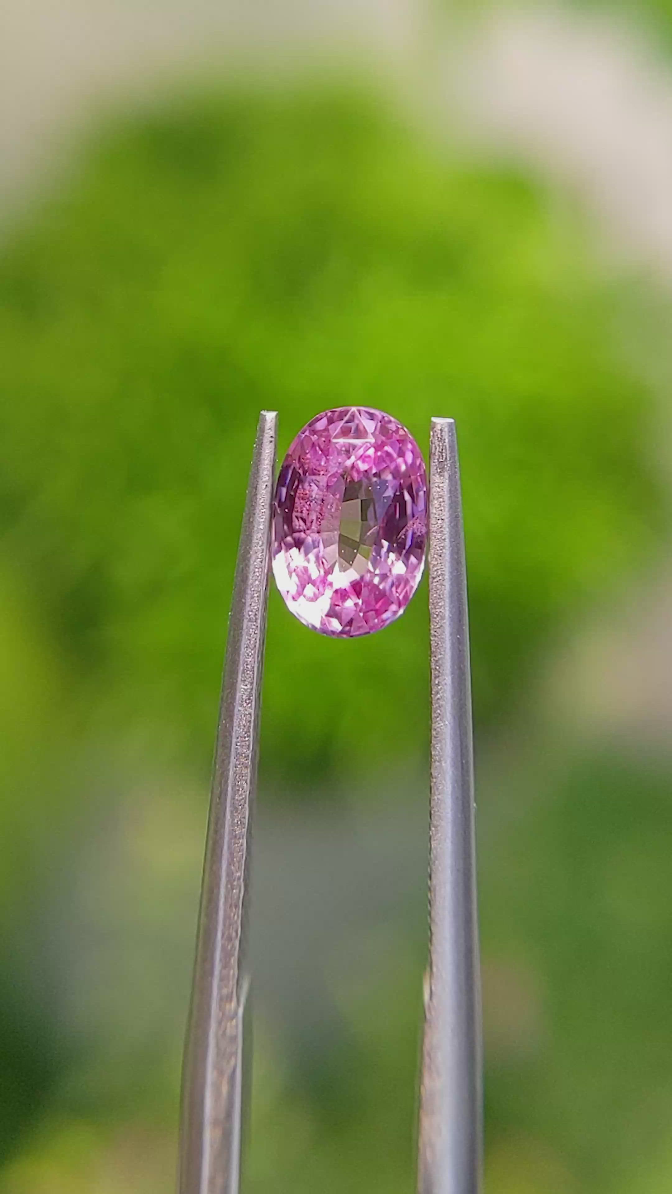 1.08 Ct. Pink Sapphire from Ceylon (Sri Lanka) Size Video