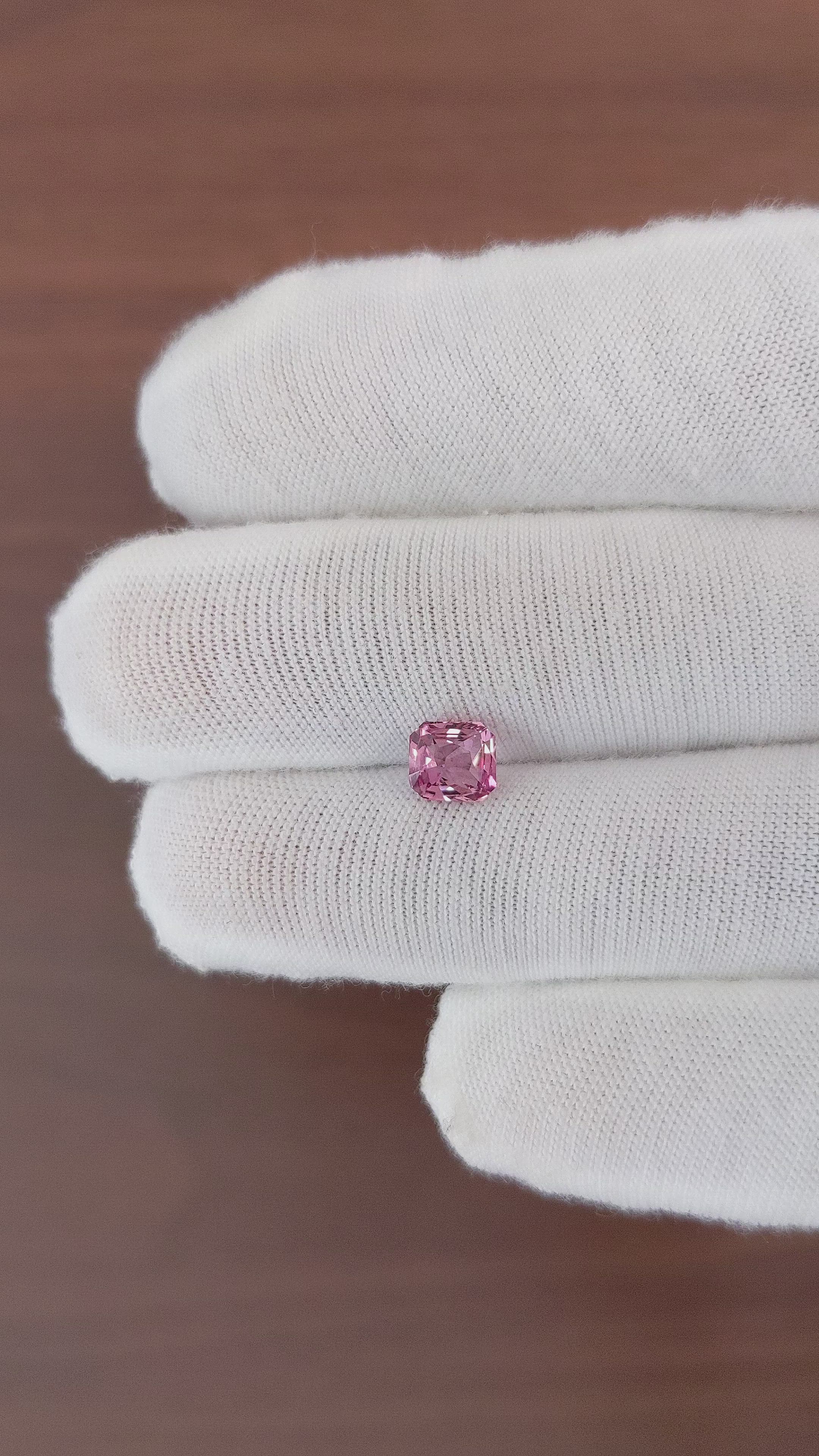1.10 Ct. Pink Sapphire from Ceylon (Sri Lanka) Size Video
