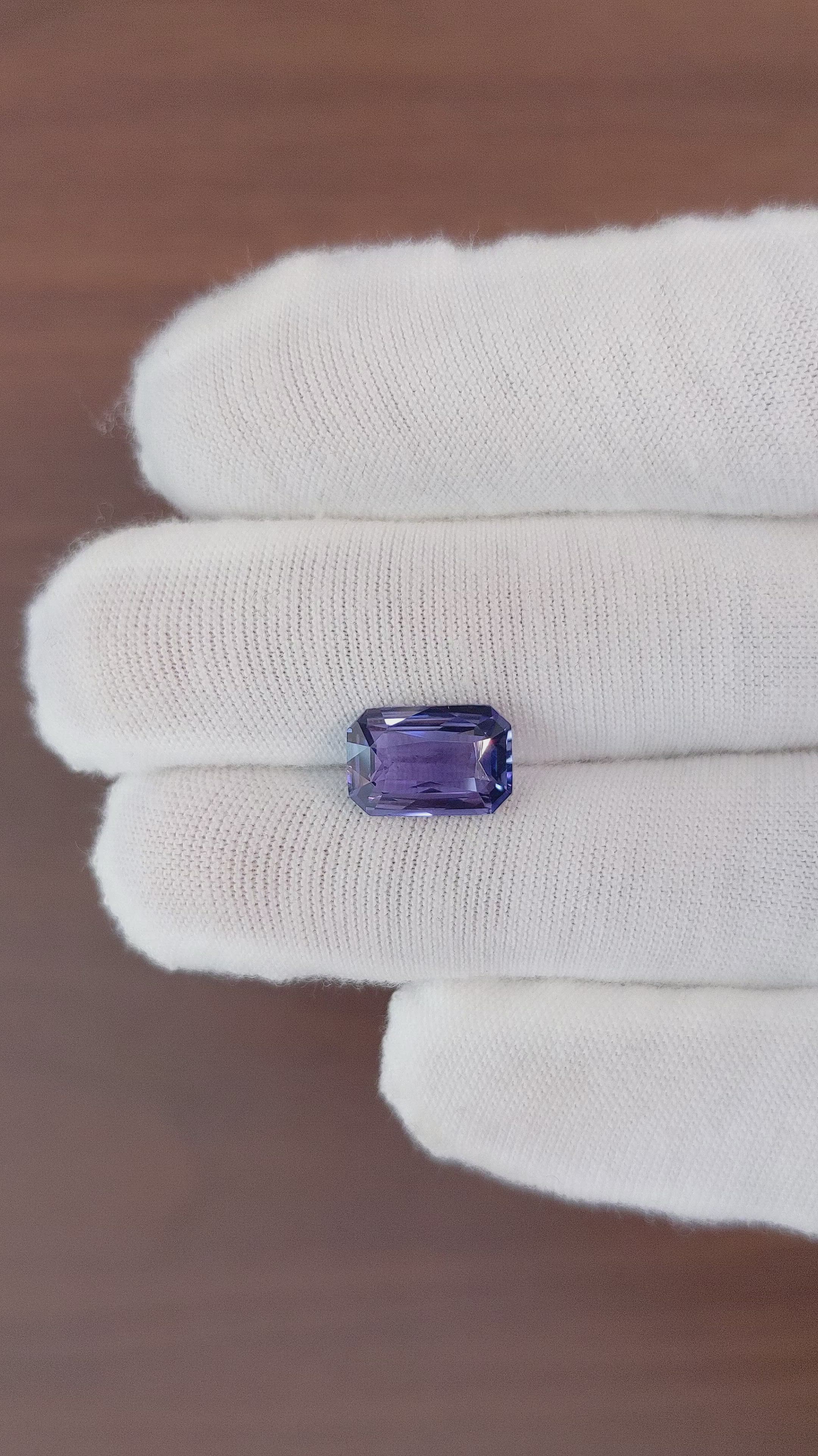 4.02 Ct. Color Change Sapphire from Ceylon (Sri Lanka) Size Video