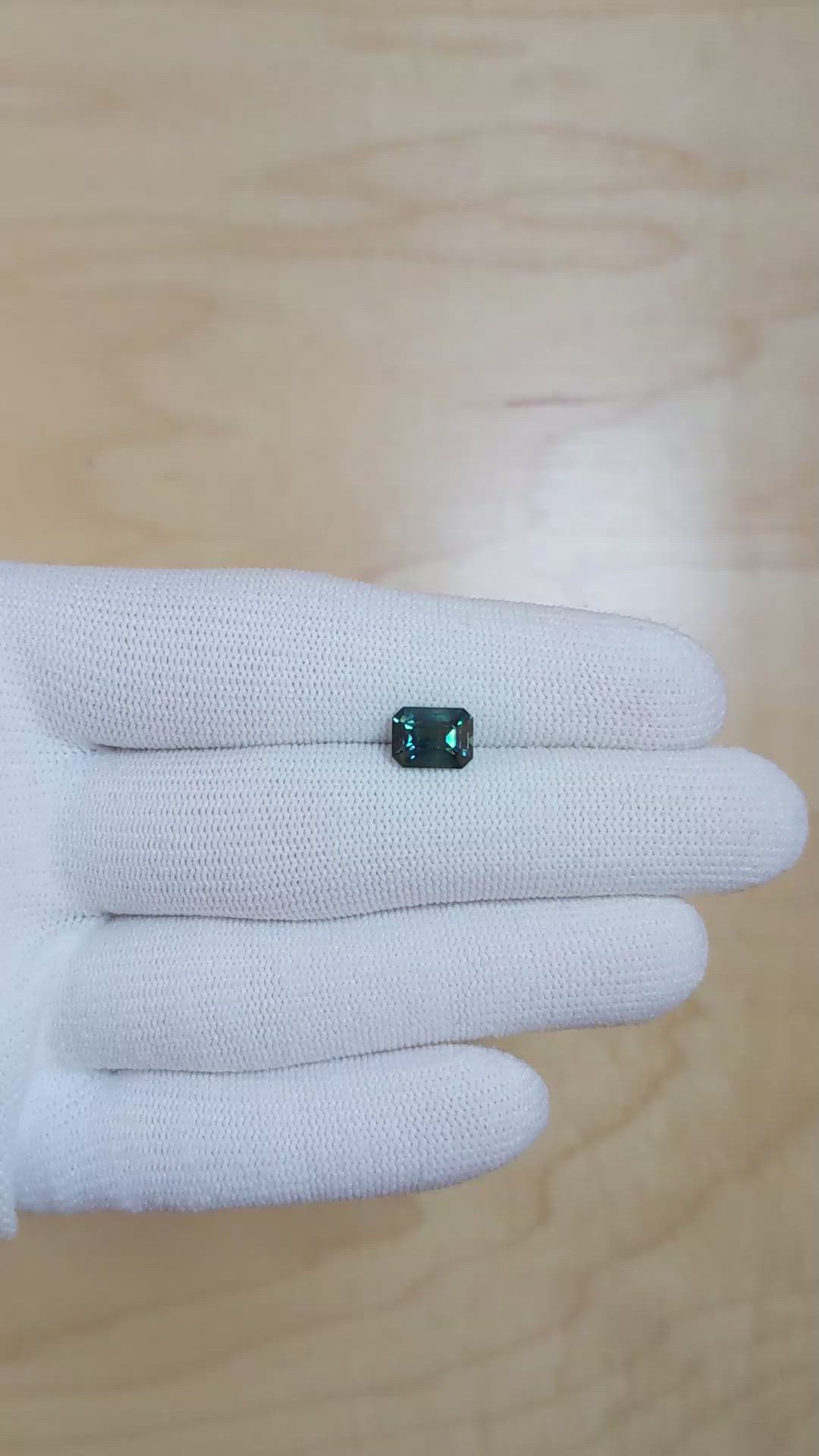 2.06 Ct. Bluish Green Sapphire from Ceylon (Sri Lanka) Size Video