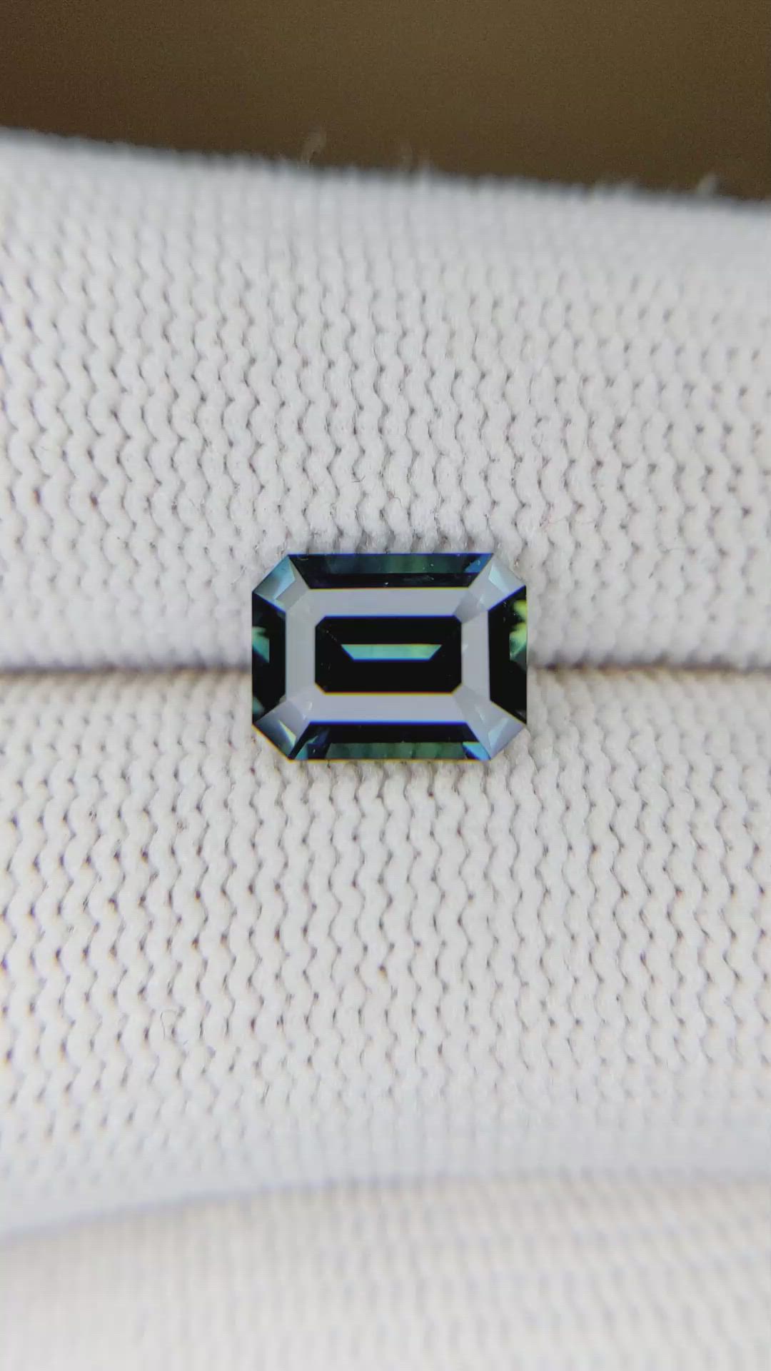 2.06 Ct. Bluish Green Sapphire from Ceylon (Sri Lanka) Size Video