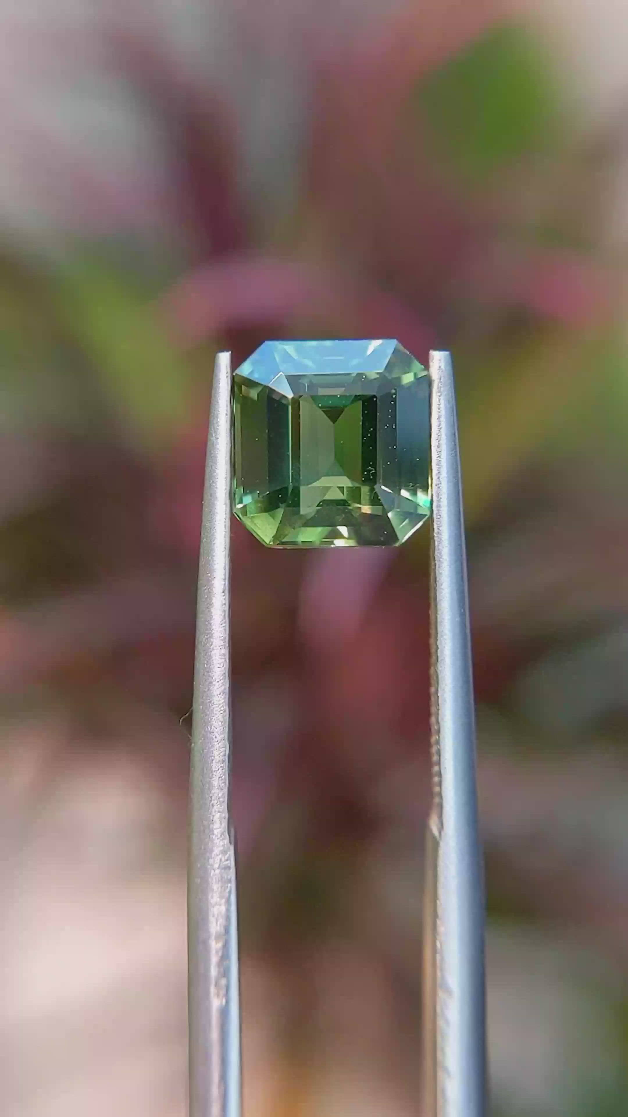 2.53 Ct. Green Sapphire from Ceylon (Sri Lanka) Size Video