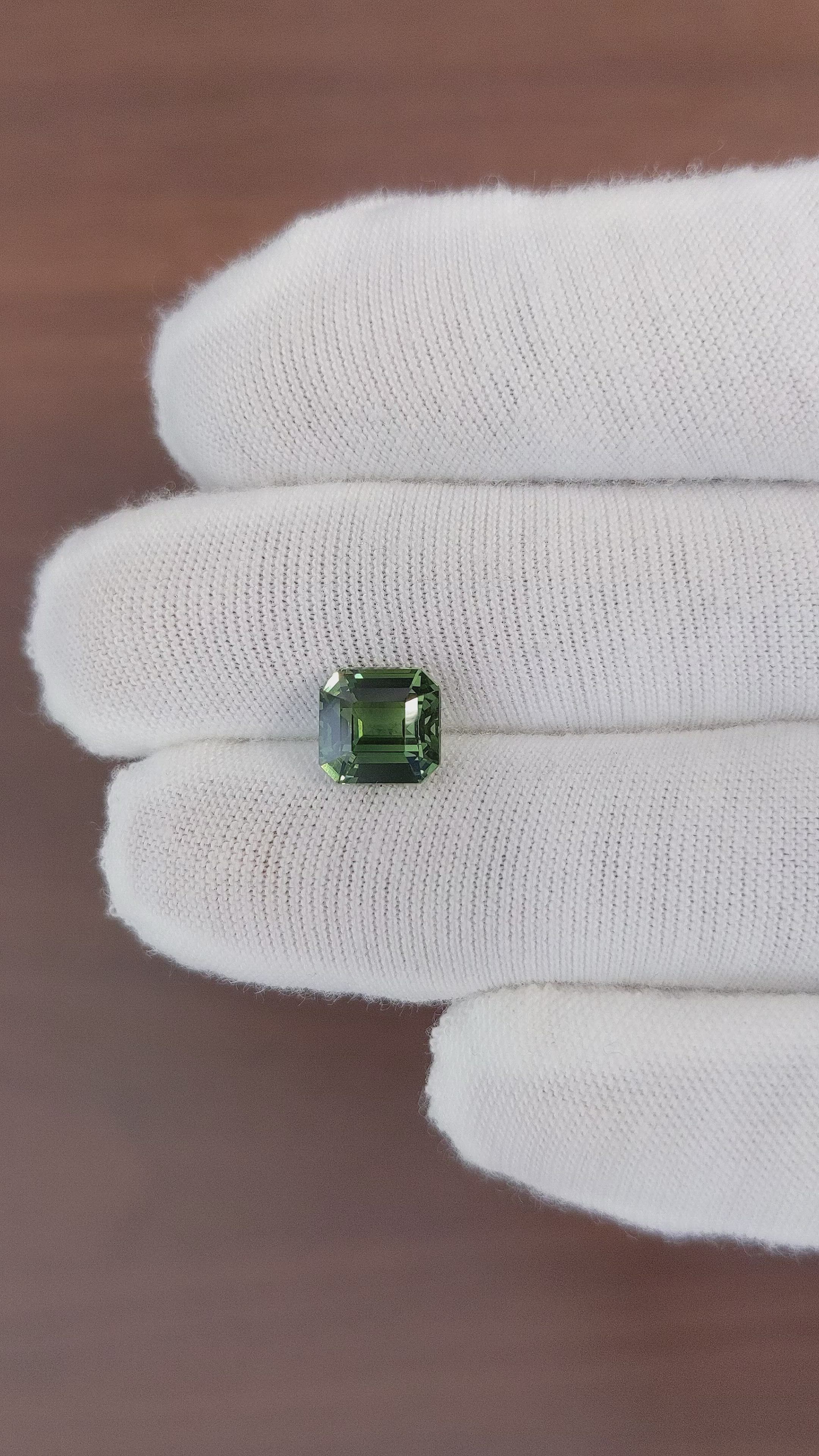 2.53 Ct. Green Sapphire from Ceylon (Sri Lanka) Size Video