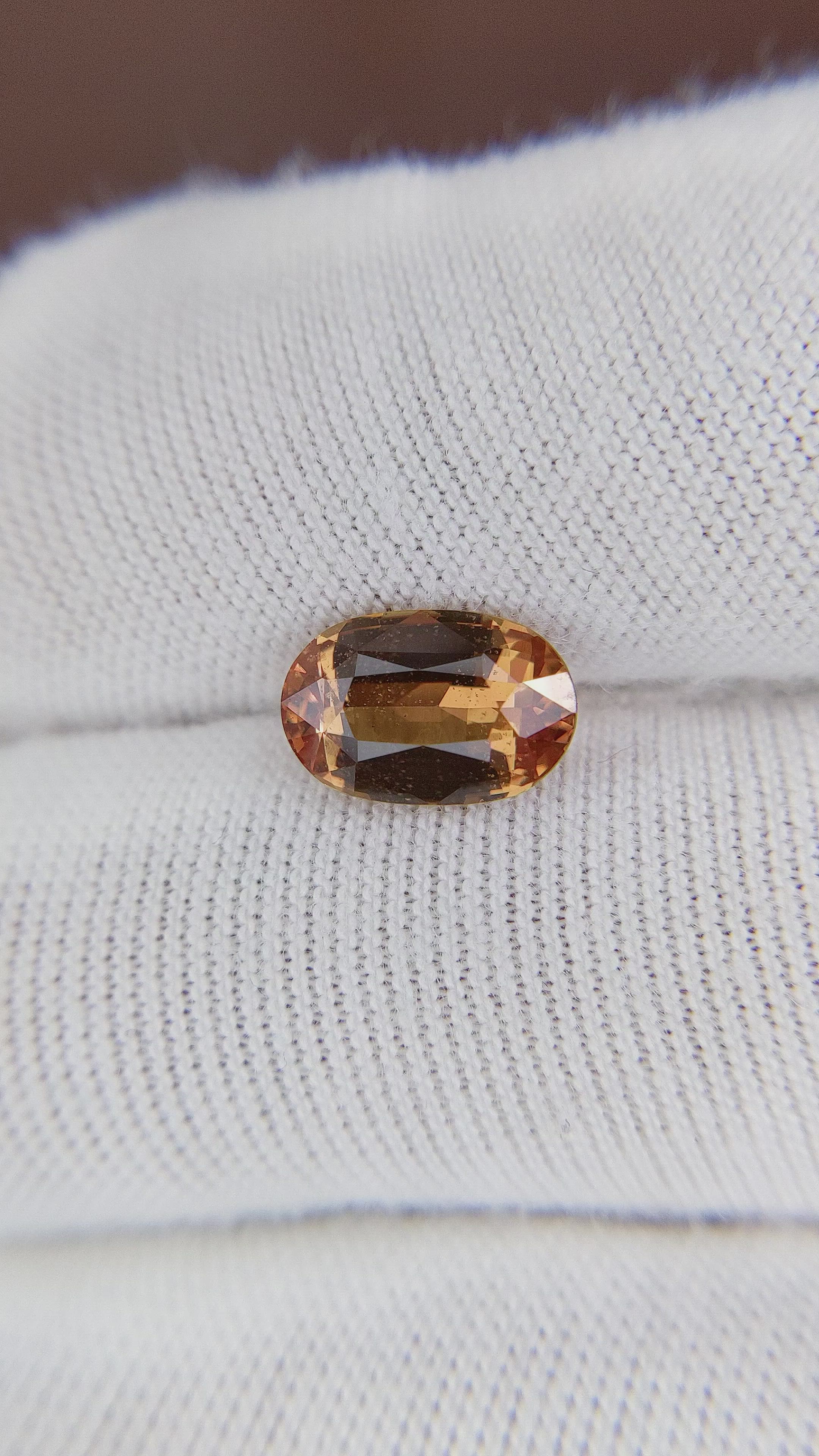 2.09 Ct. Padparadscha Sapphire from Madagascar Size Video