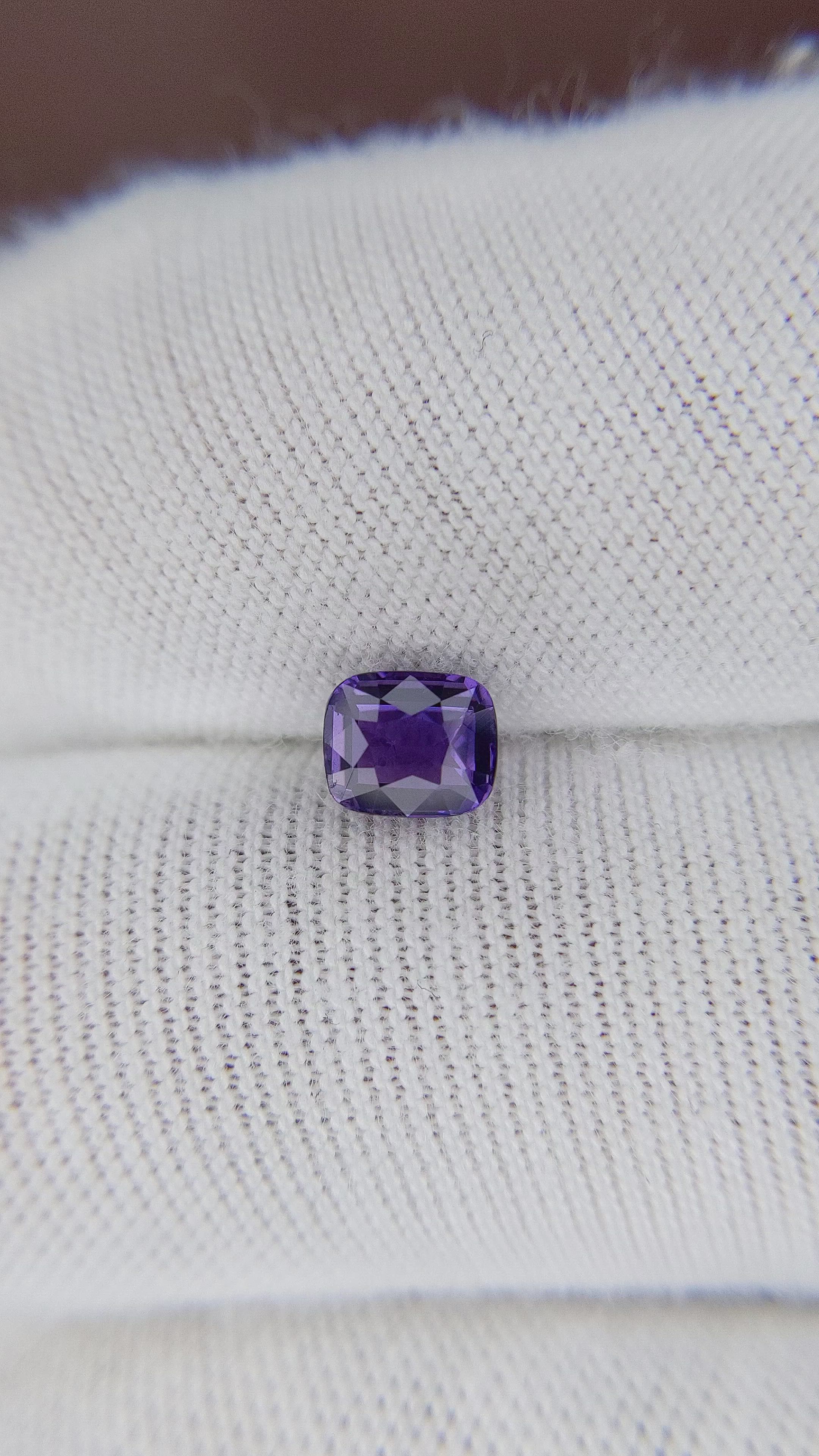 0.79 Ct. Color Change Sapphire from Ceylon (Sri Lanka) Size Video