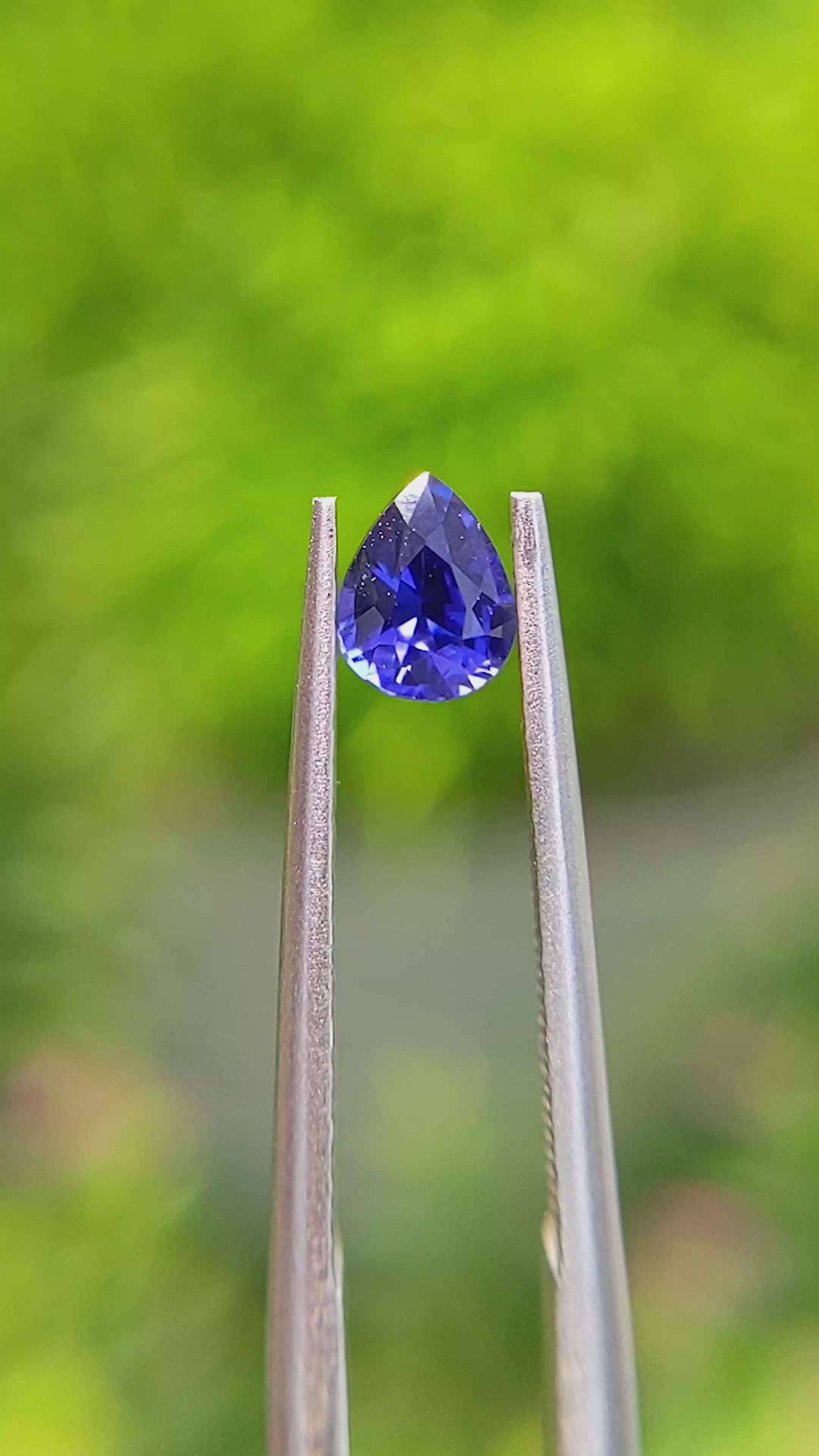 0.50 Ct. Color Change Sapphire from Ceylon (Sri Lanka) Size Video