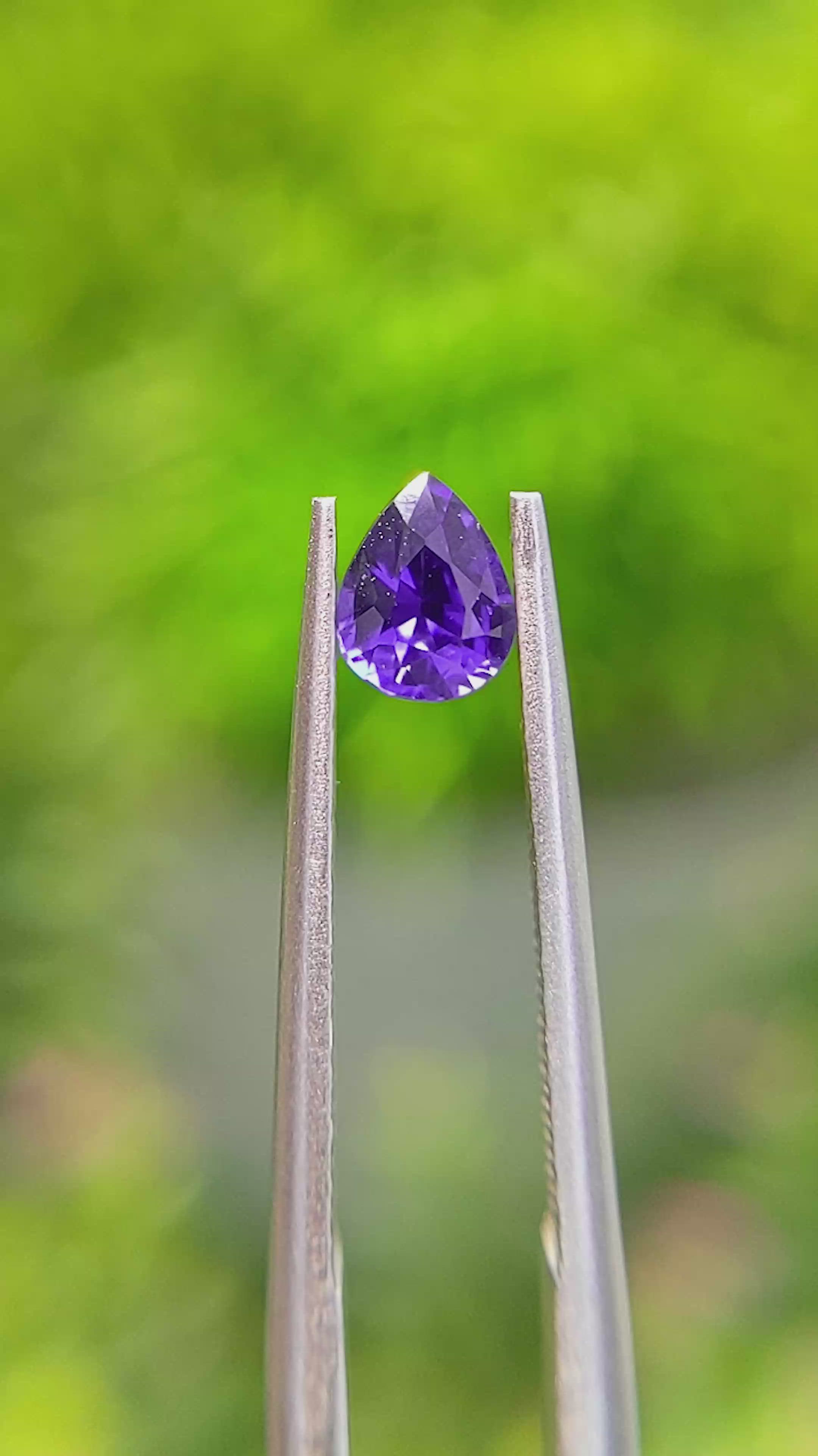 0.50 Ct. Color Change Sapphire from Ceylon (Sri Lanka) Size Video