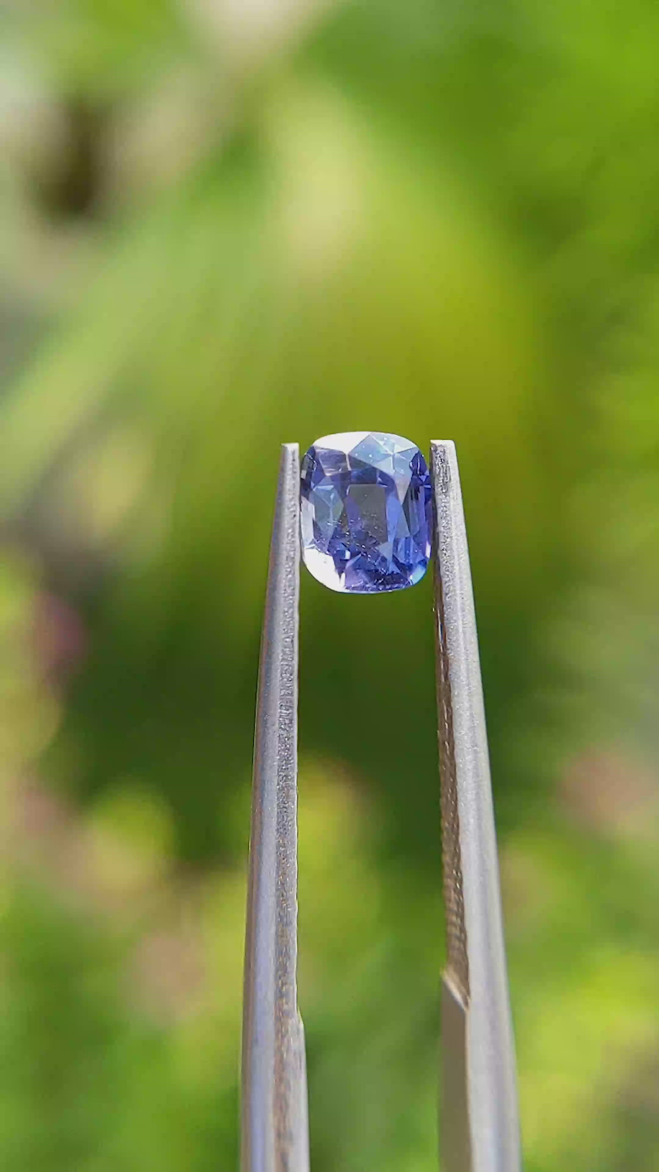 0.72 Ct. Color Change Sapphire from Ceylon (Sri Lanka) Size Video