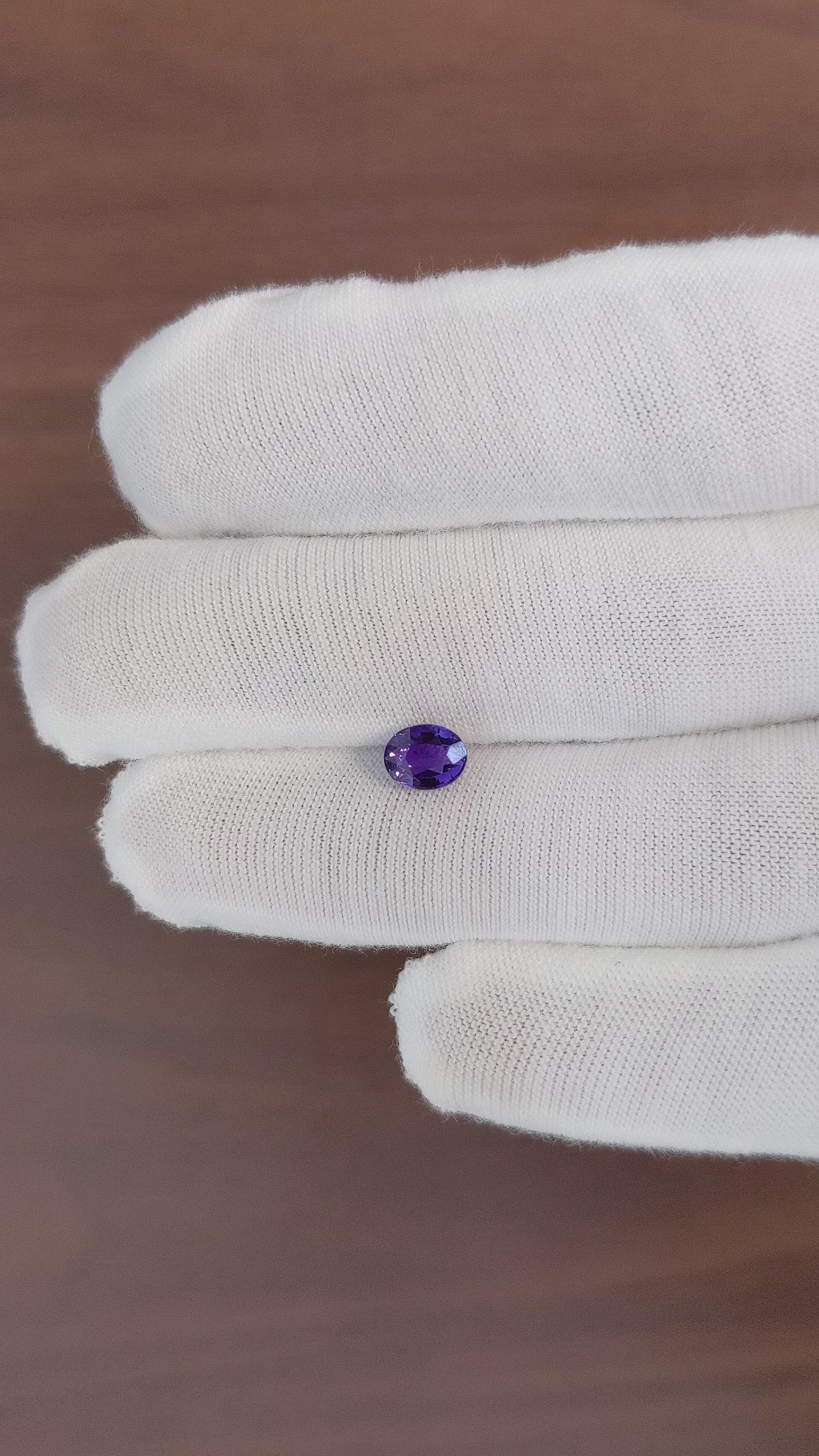 1.12 Ct. Color Change Sapphire from Ceylon (Sri Lanka) Size Video