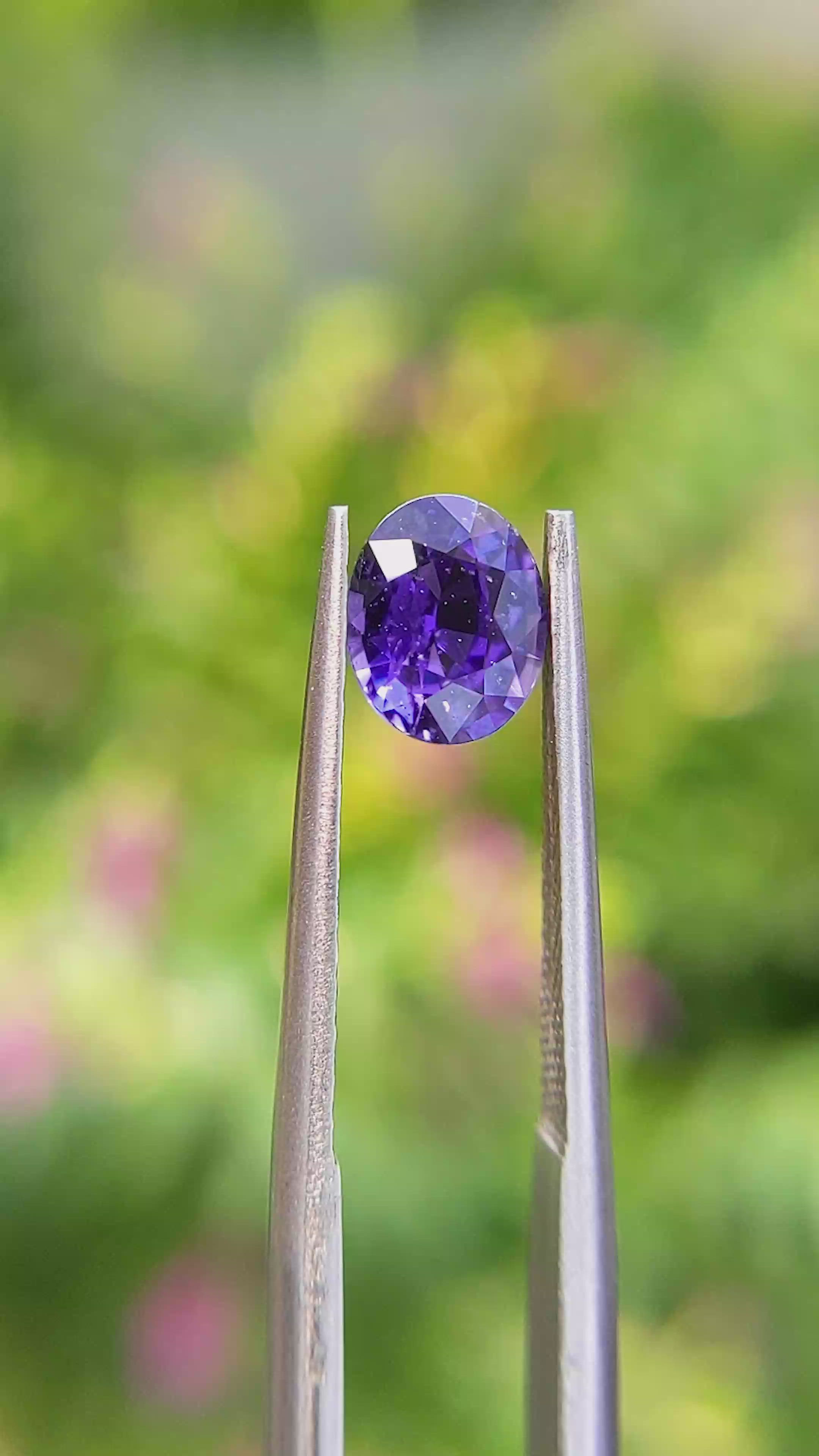 1.26 Ct. Color Change Sapphire from Ceylon (Sri Lanka) Size Video