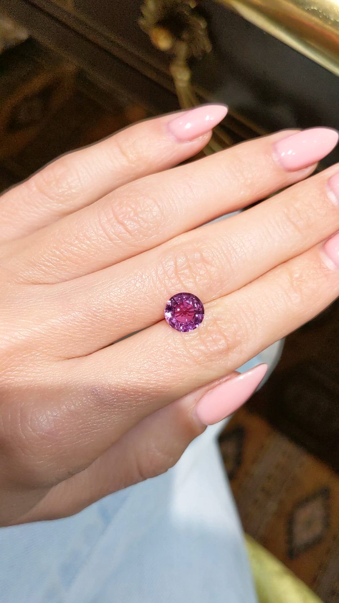 2.23 Ct. Pink Sapphire from Ceylon (Sri Lanka) Size Video