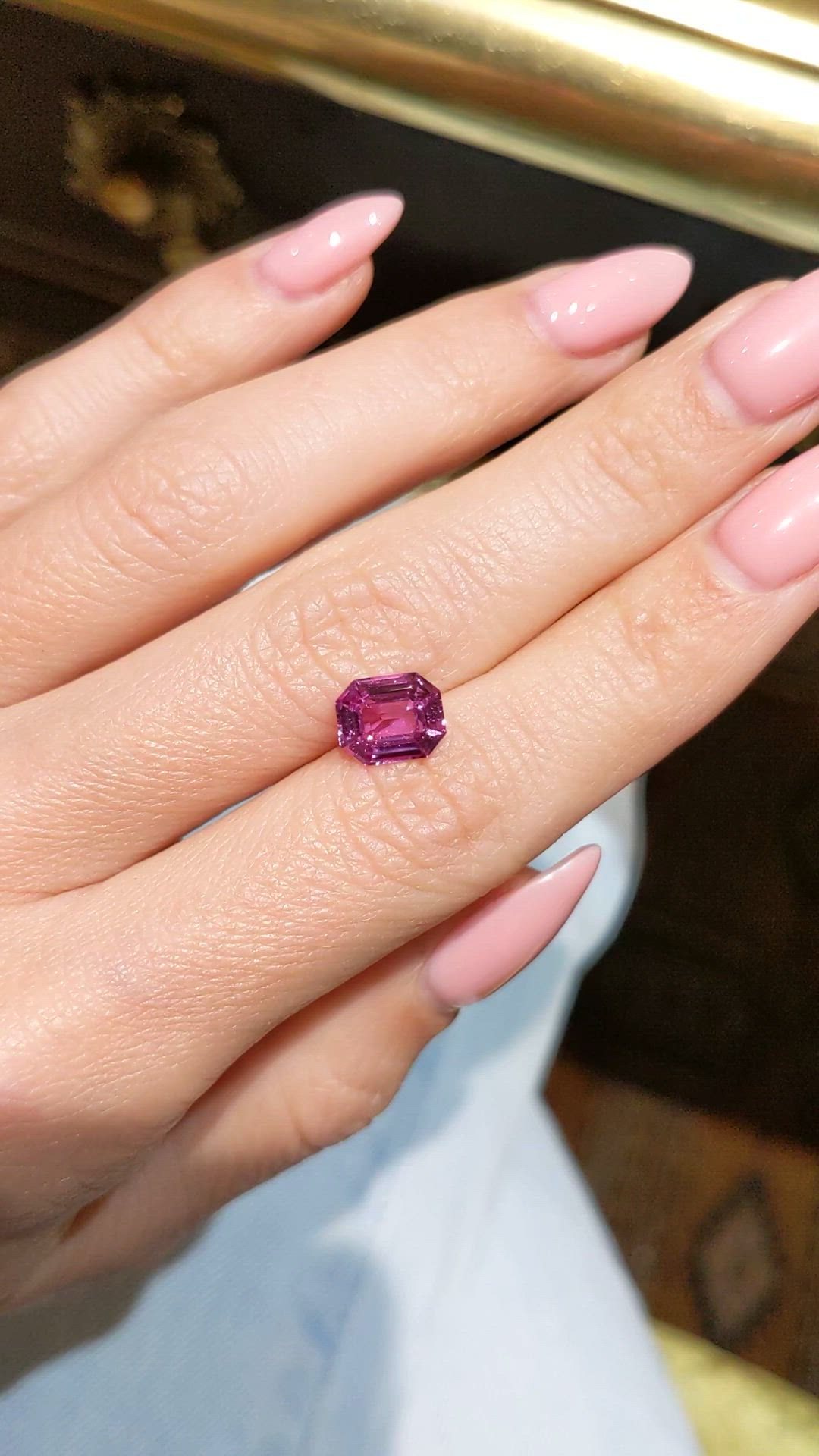 2.19 Ct. Pink Sapphire from Ceylon (Sri Lanka) Size Video