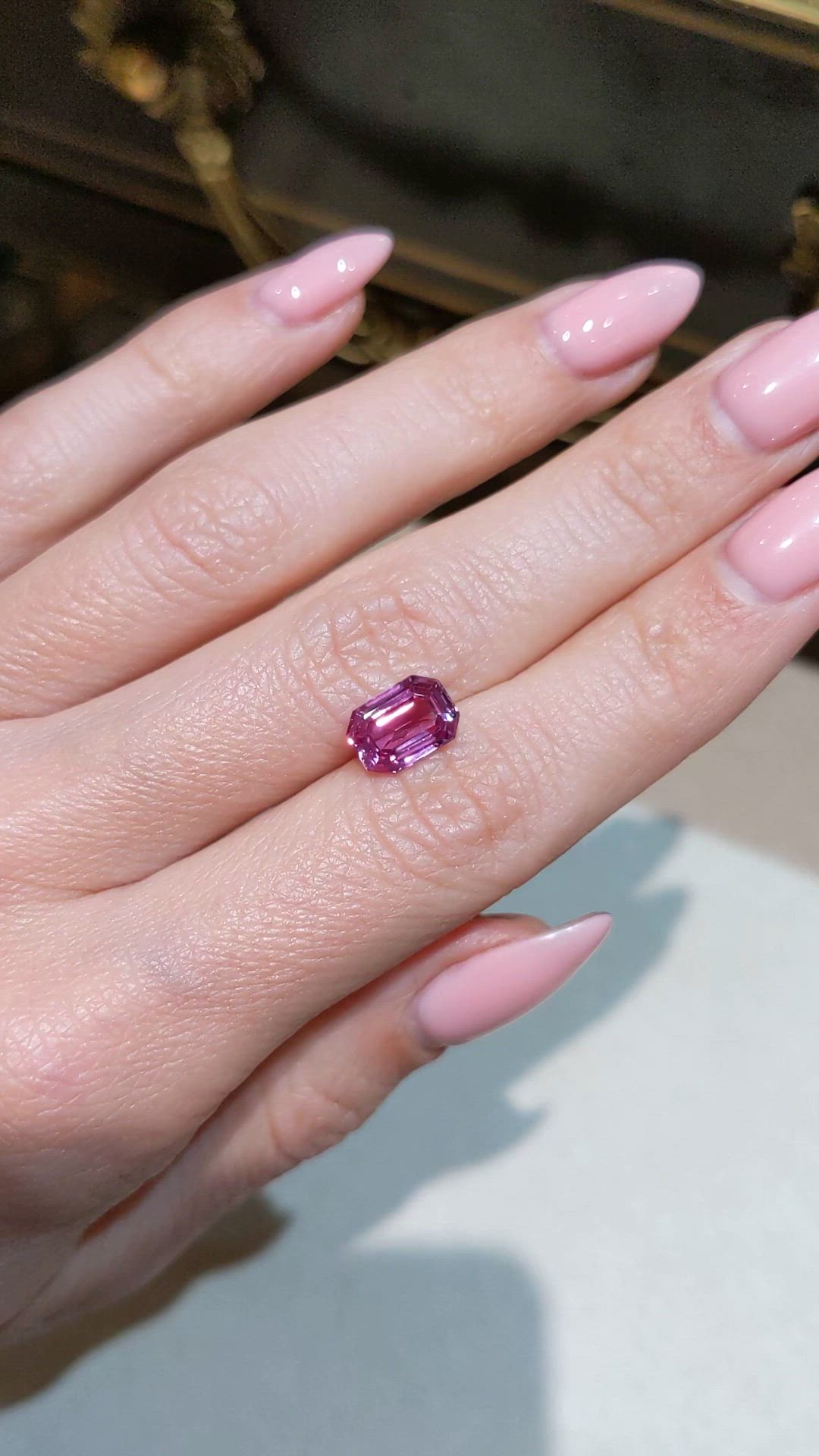 2.43 Ct. Pink Sapphire from Ceylon (Sri Lanka) Size Video