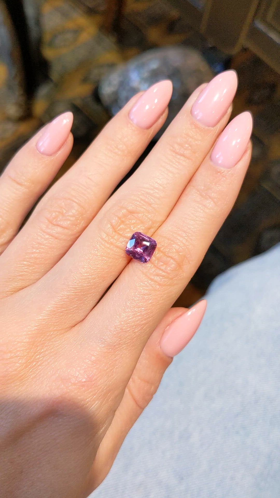 2.06 Ct. Pink Sapphire from Ceylon (Sri Lanka) Size Video