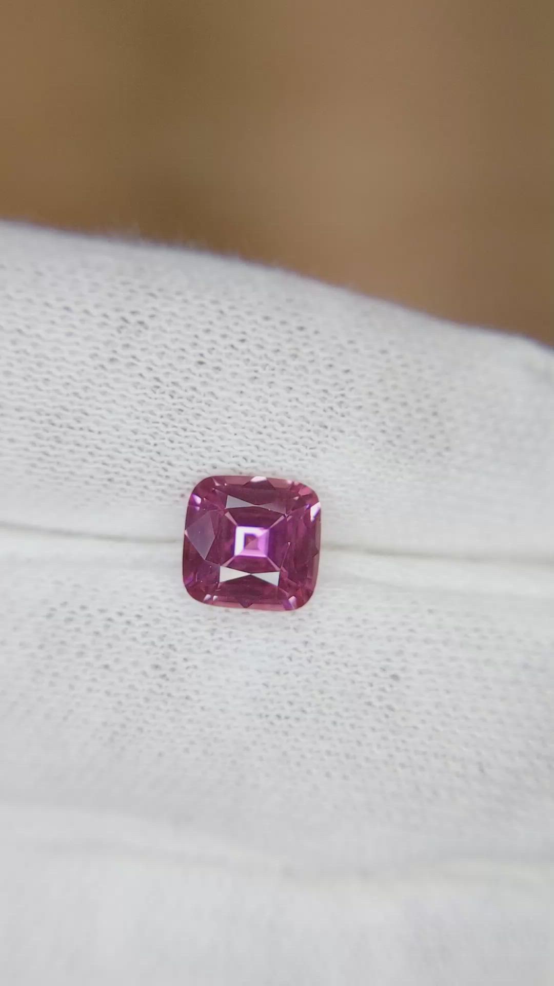 2.06 Ct. Pink Sapphire from Ceylon (Sri Lanka) Size Video