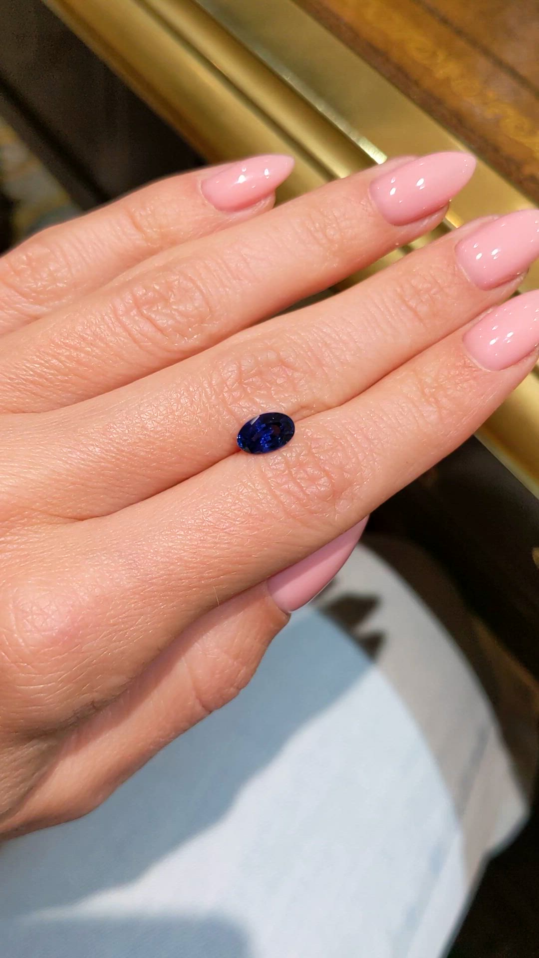 1.36 Ct. Blue Sapphire from Ceylon (Sri Lanka) Size Video