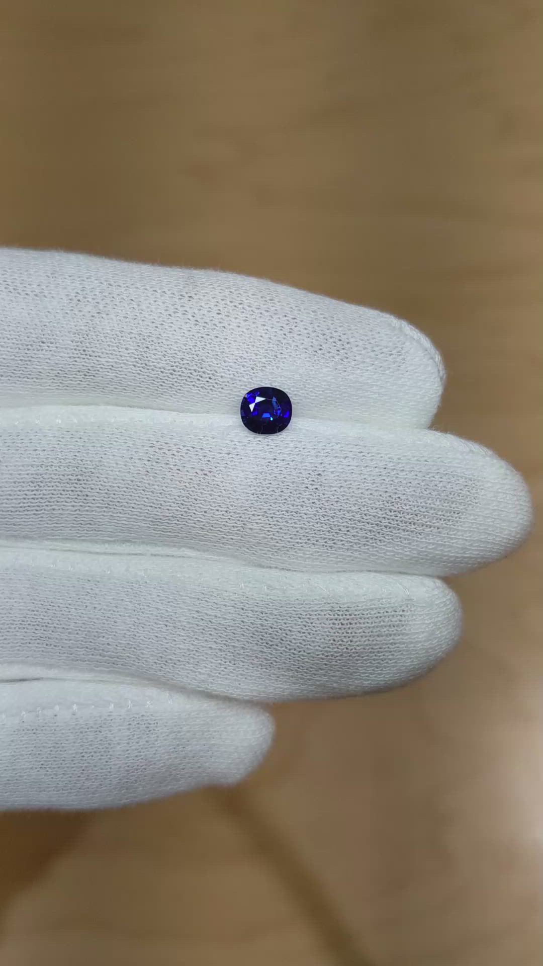 0.72 Ct. Blue Sapphire from Ceylon (Sri Lanka) Size Video