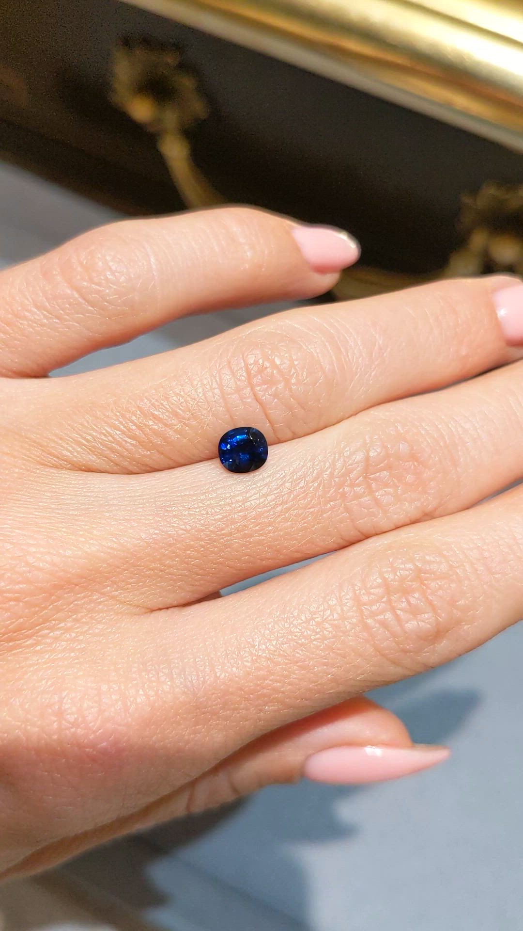 0.72 Ct. Blue Sapphire from Ceylon (Sri Lanka) Size Video