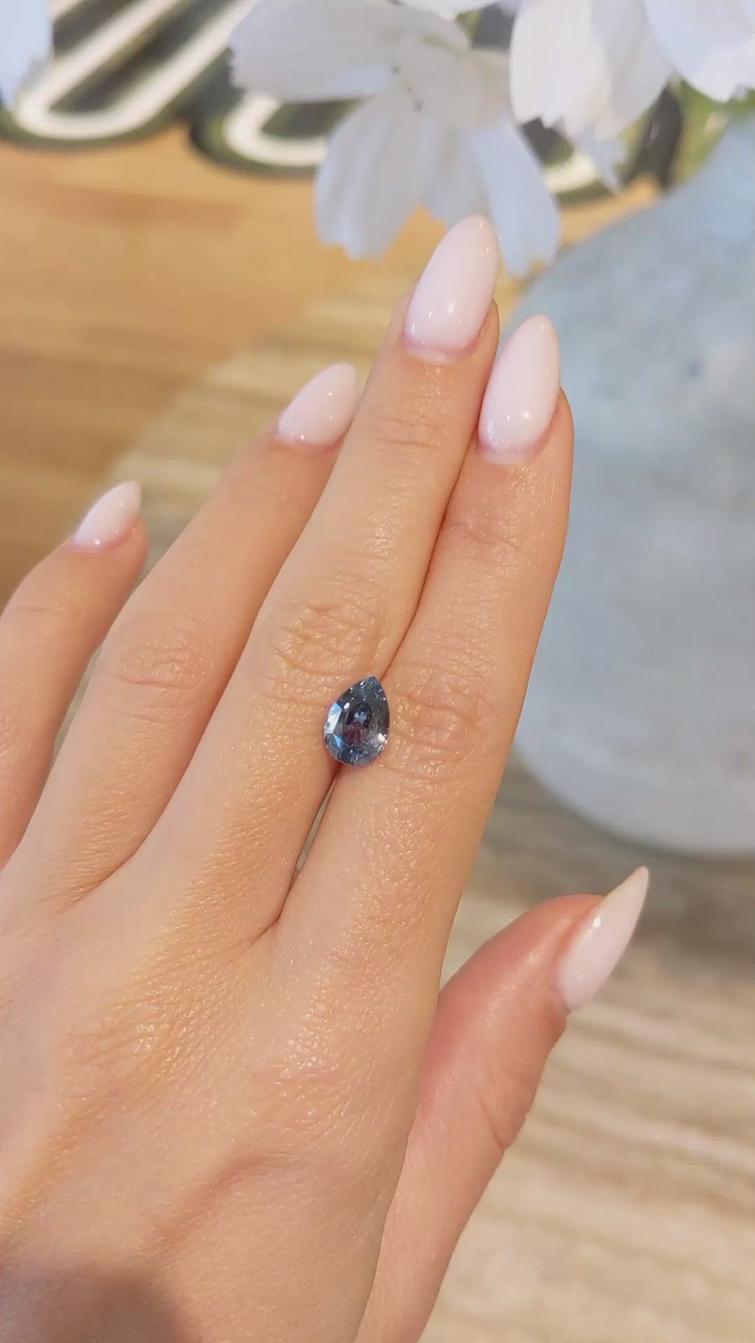 3.02 Ct. Blue Sapphire from Ceylon (Sri Lanka) Size Video