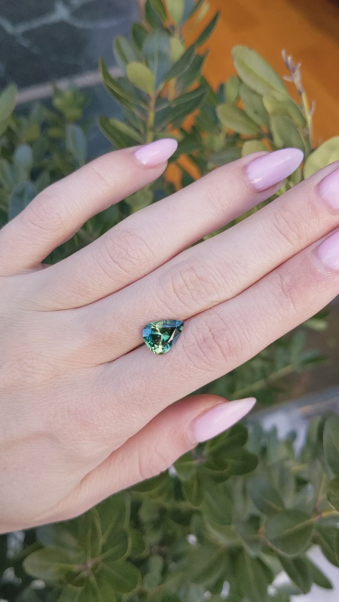 3.05 Ct. Green Sapphire from Madagascar Size Video