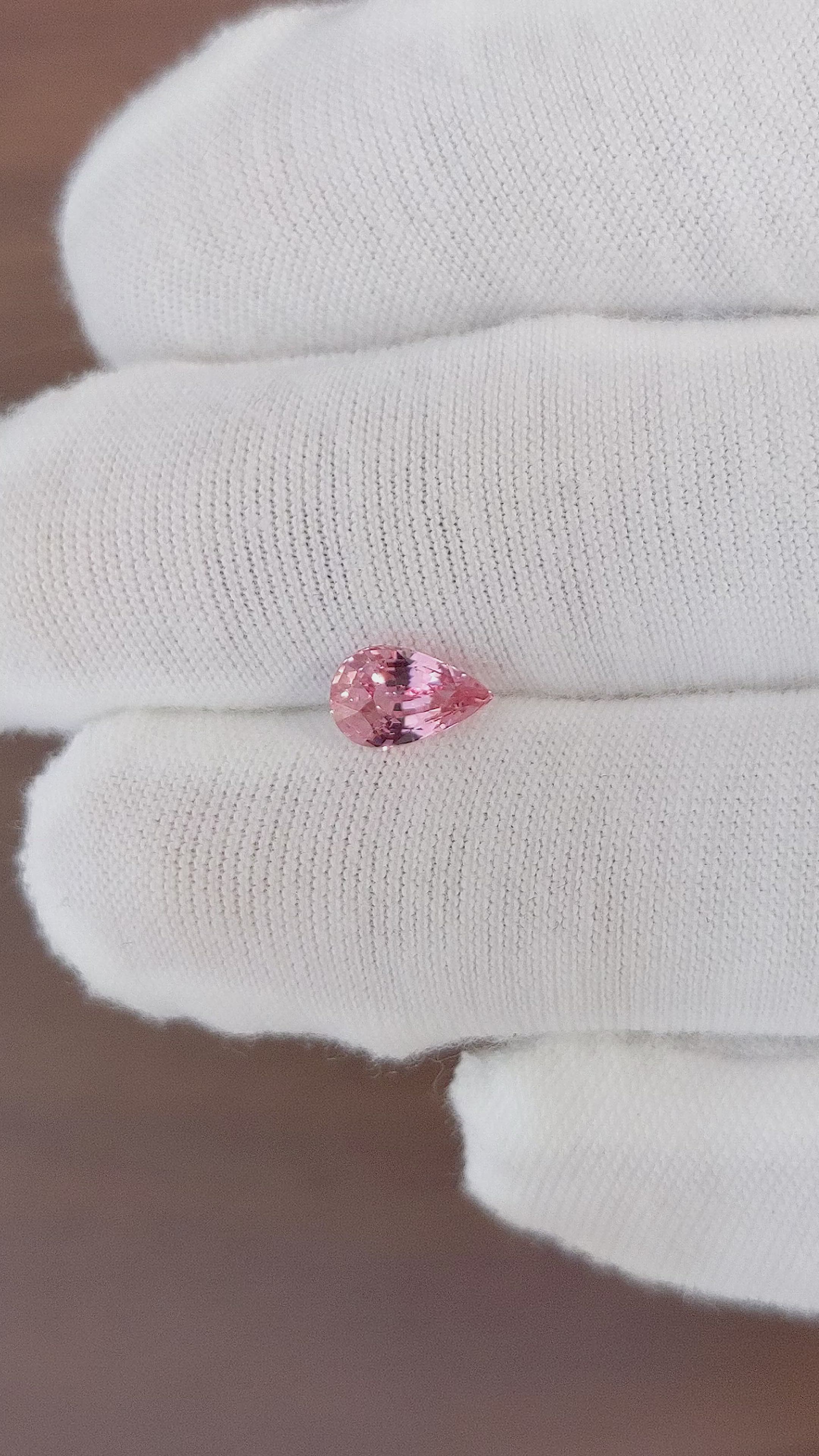 1.02 Ct. Pink Sapphire from Ceylon (Sri Lanka) Size Video
