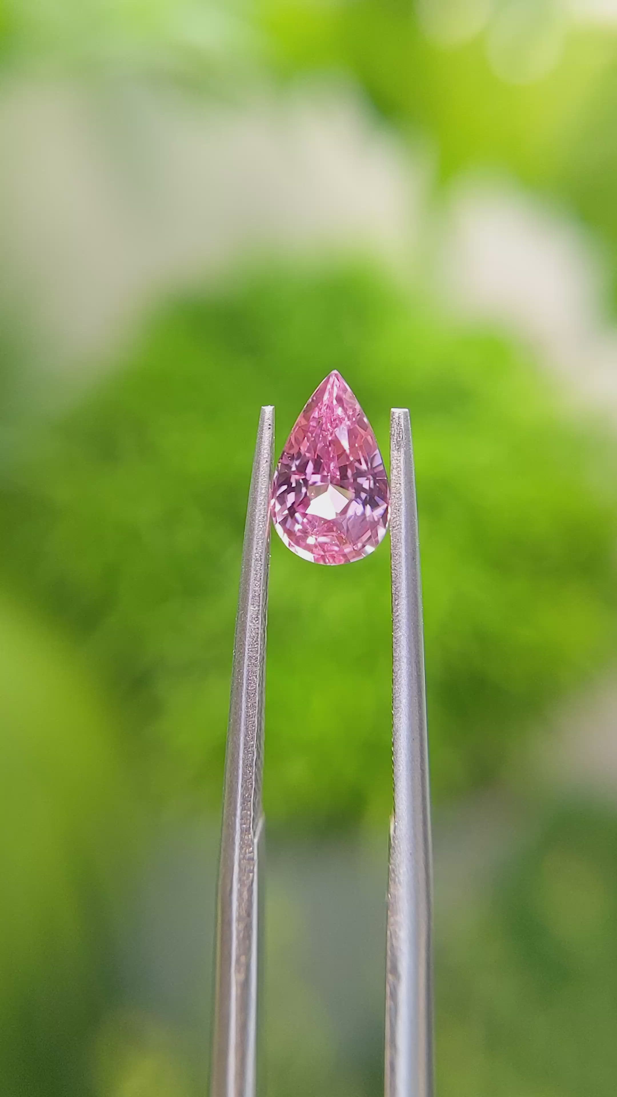 1.02 Ct. Pink Sapphire from Ceylon (Sri Lanka) Size Video