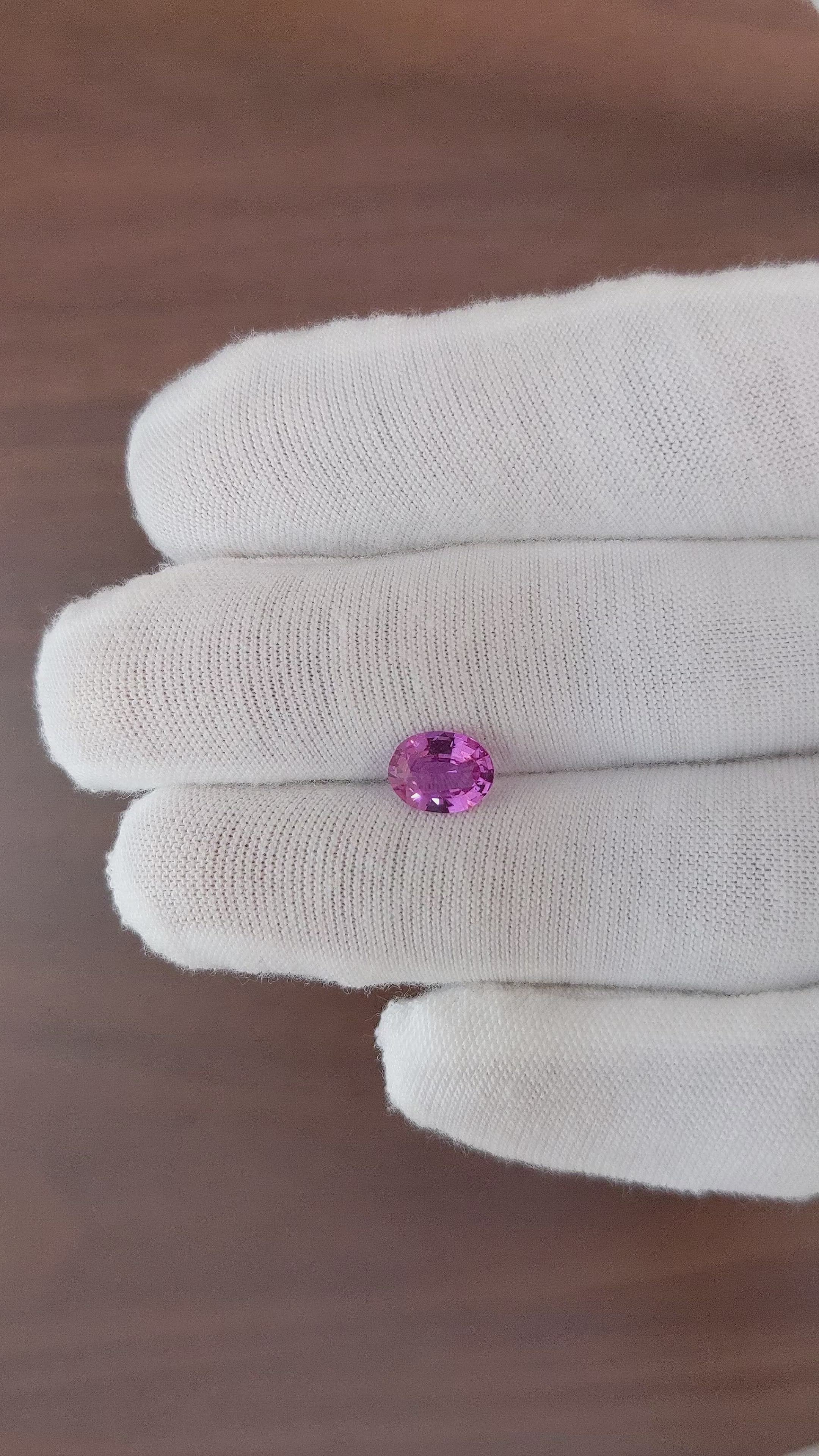 1.46 Ct. Pink Sapphire from Ceylon (Sri Lanka) Size Video