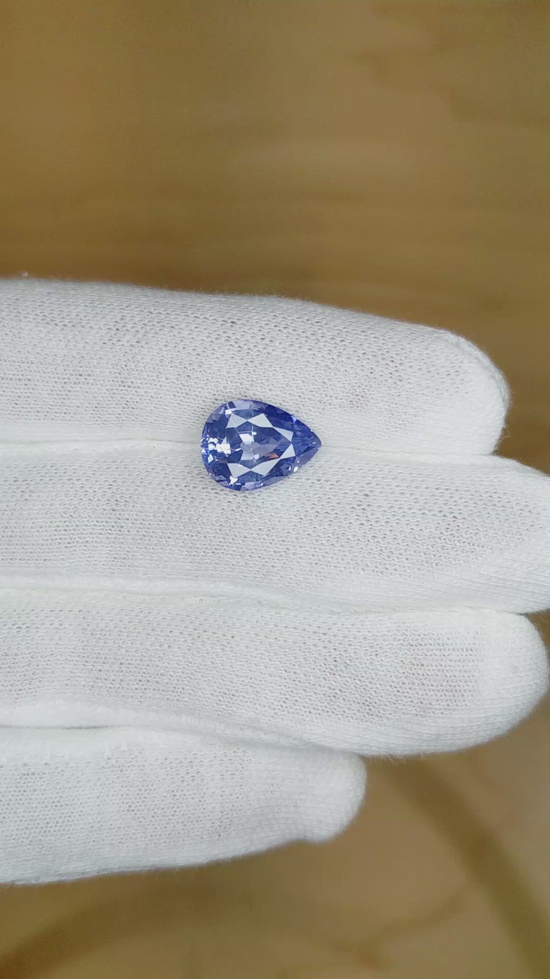 5.24 Ct. Blue Sapphire from Ceylon (Sri Lanka) Size Video