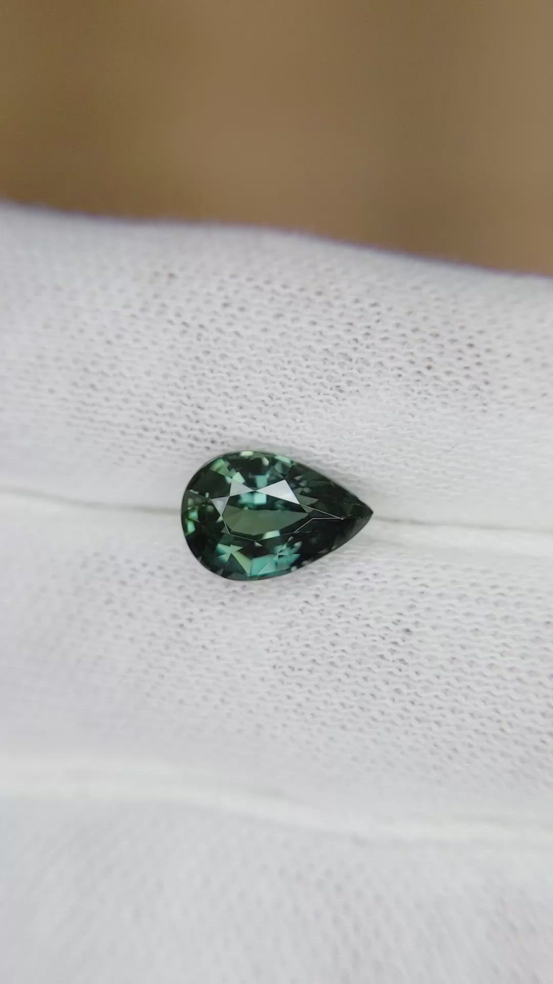 3.05 Ct. Greenish Blue Sapphire from Madagascar Size Video