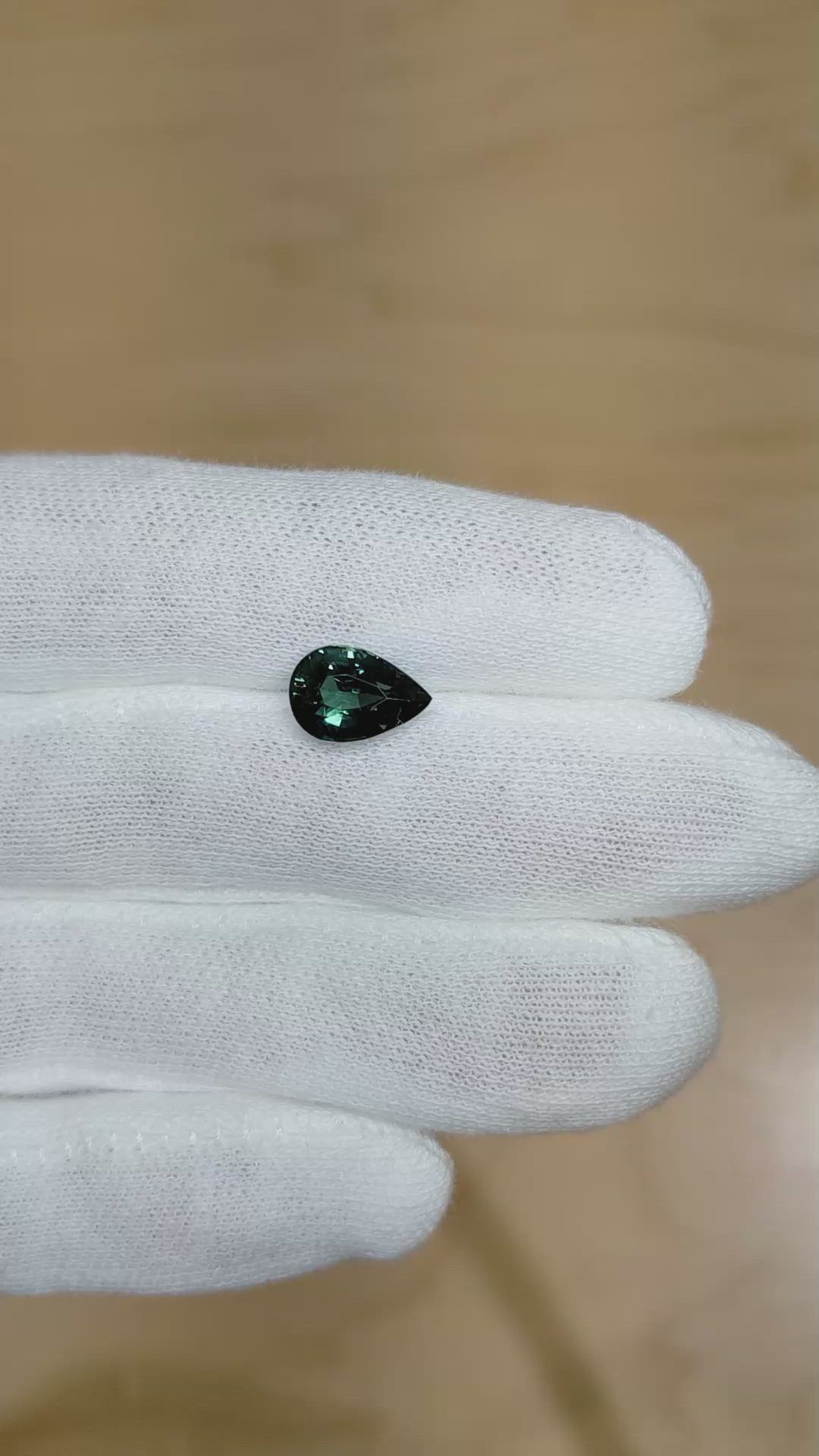 3.05 Ct. Greenish Blue Sapphire from Madagascar Size Video
