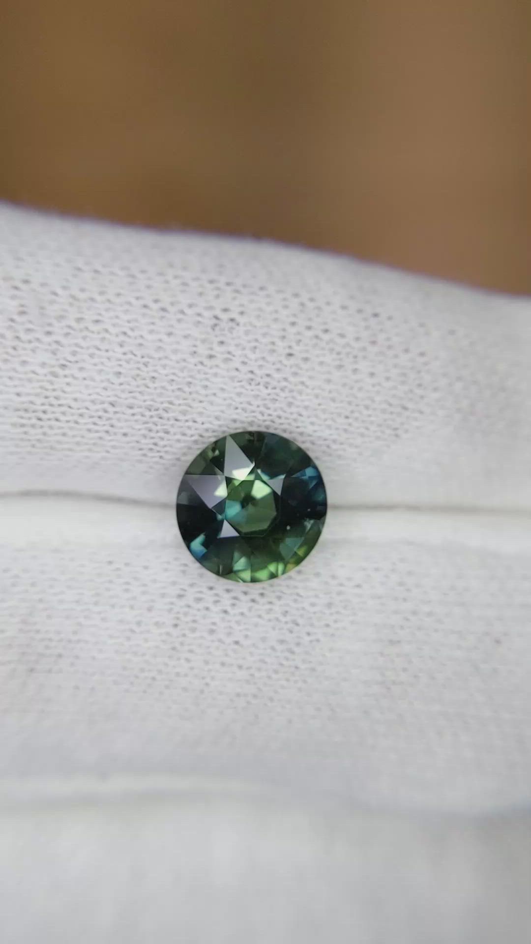 3.08 Ct. Greenish Blue Sapphire from Madagascar Size Video