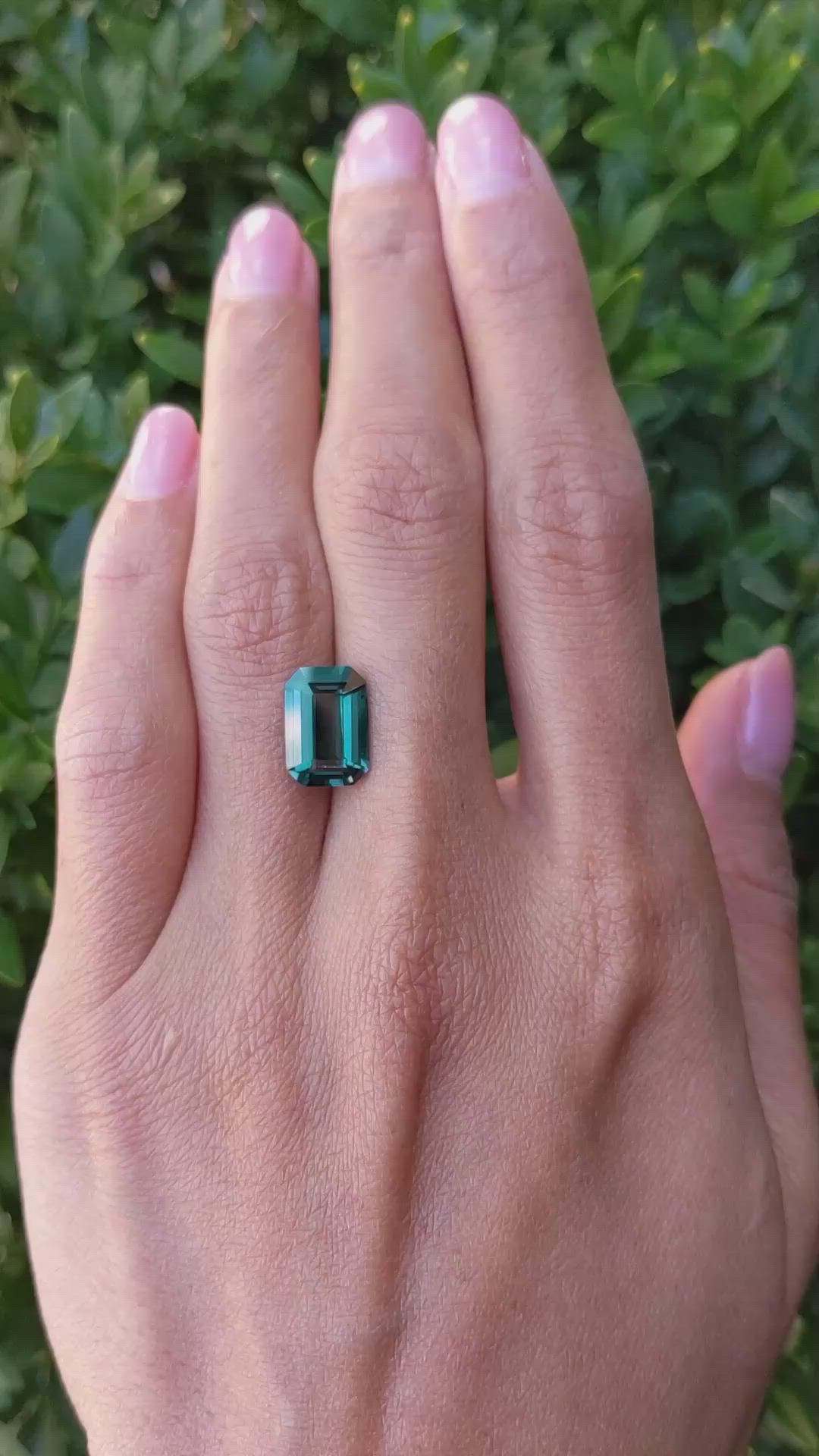 4.83 Ct. Greenish Blue Sapphire from Madagascar Size Video