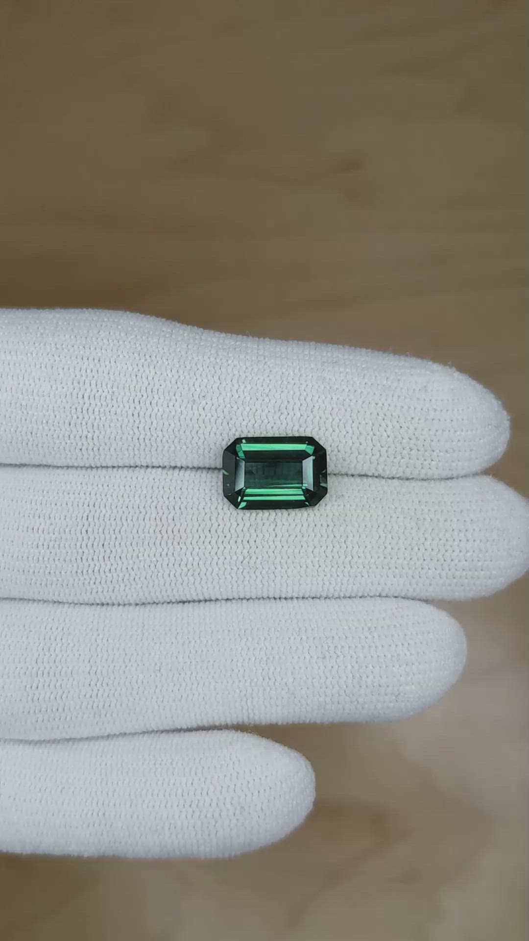 4.83 Ct. Greenish Blue Sapphire from Madagascar Size Video