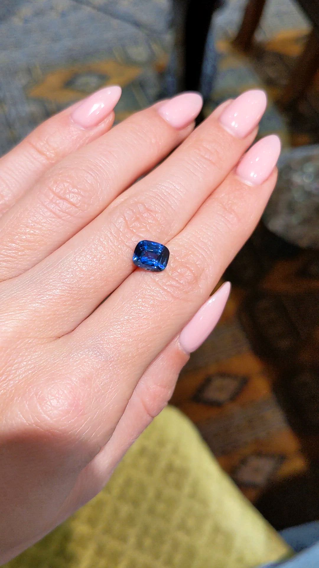 2.04 Ct. Blue Sapphire from Ceylon (Sri Lanka) Size Video
