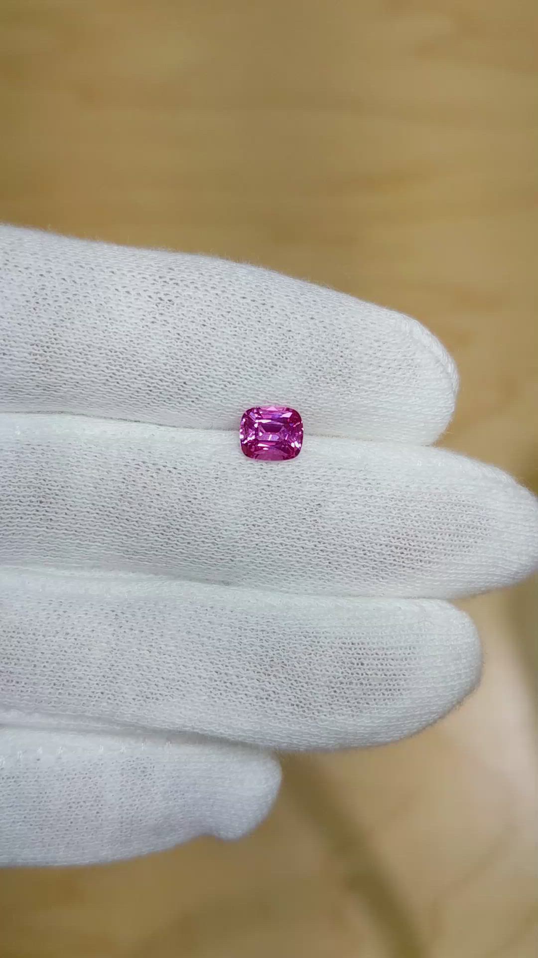1.03 Ct. Pink Sapphire from Ceylon (Sri Lanka) Size Video