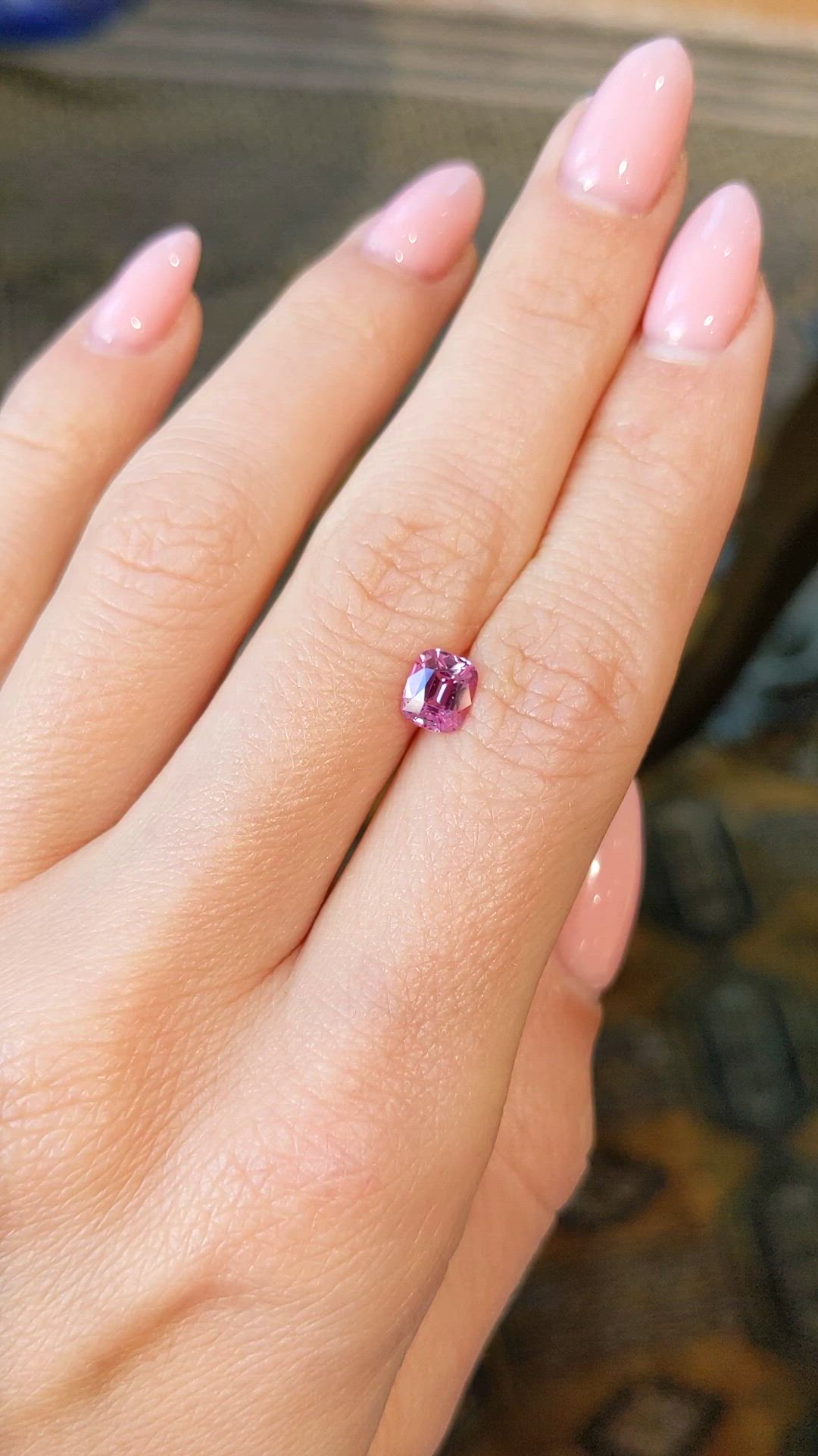 1.03 Ct. Pink Sapphire from Ceylon (Sri Lanka) Size Video