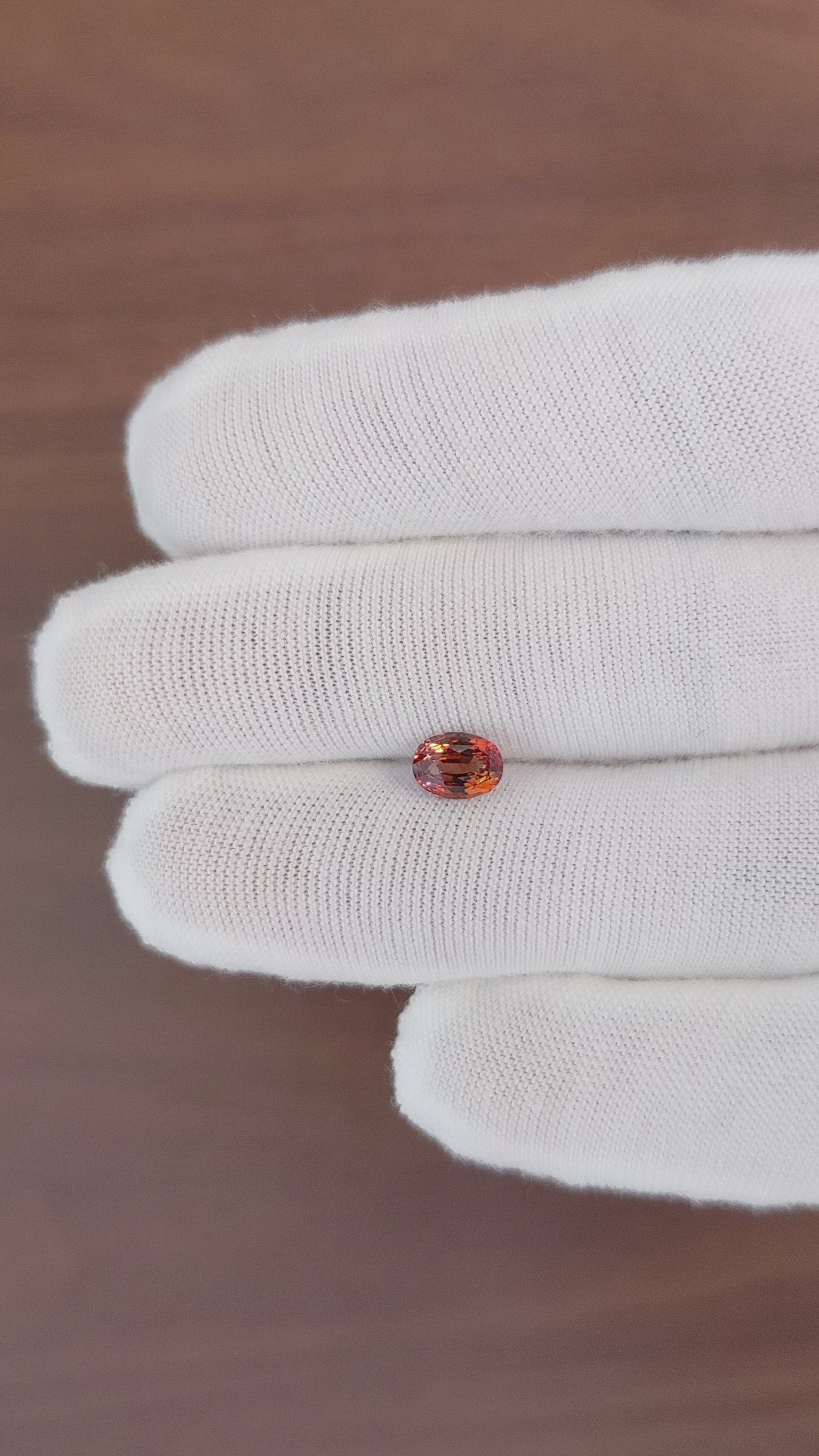 1.29 Ct. Bi Color Sapphire from Ceylon (Sri Lanka) Size Video