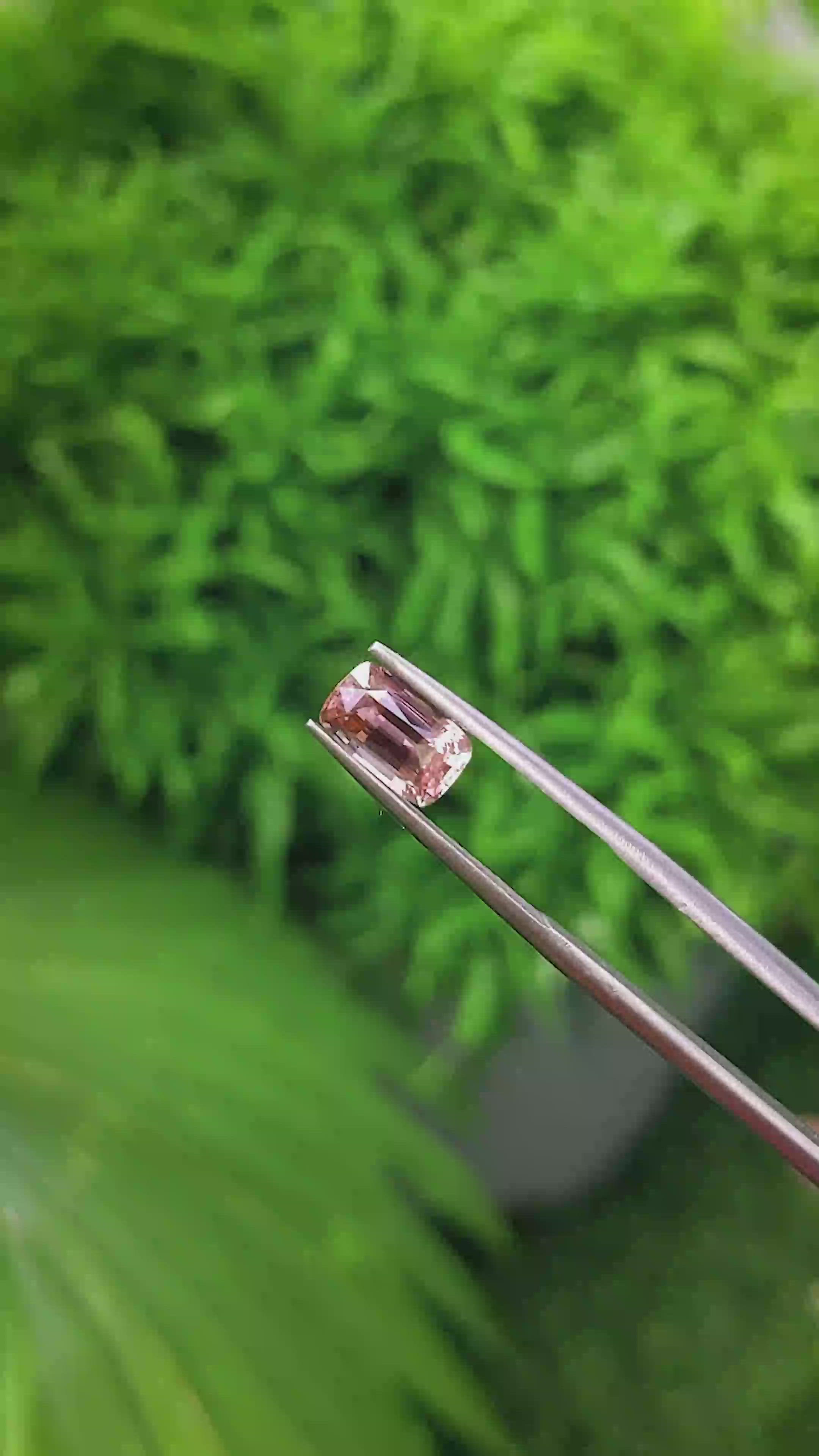 1.55 Ct. Padparadscha Sapphire from Ceylon (Sri Lanka) Size Video