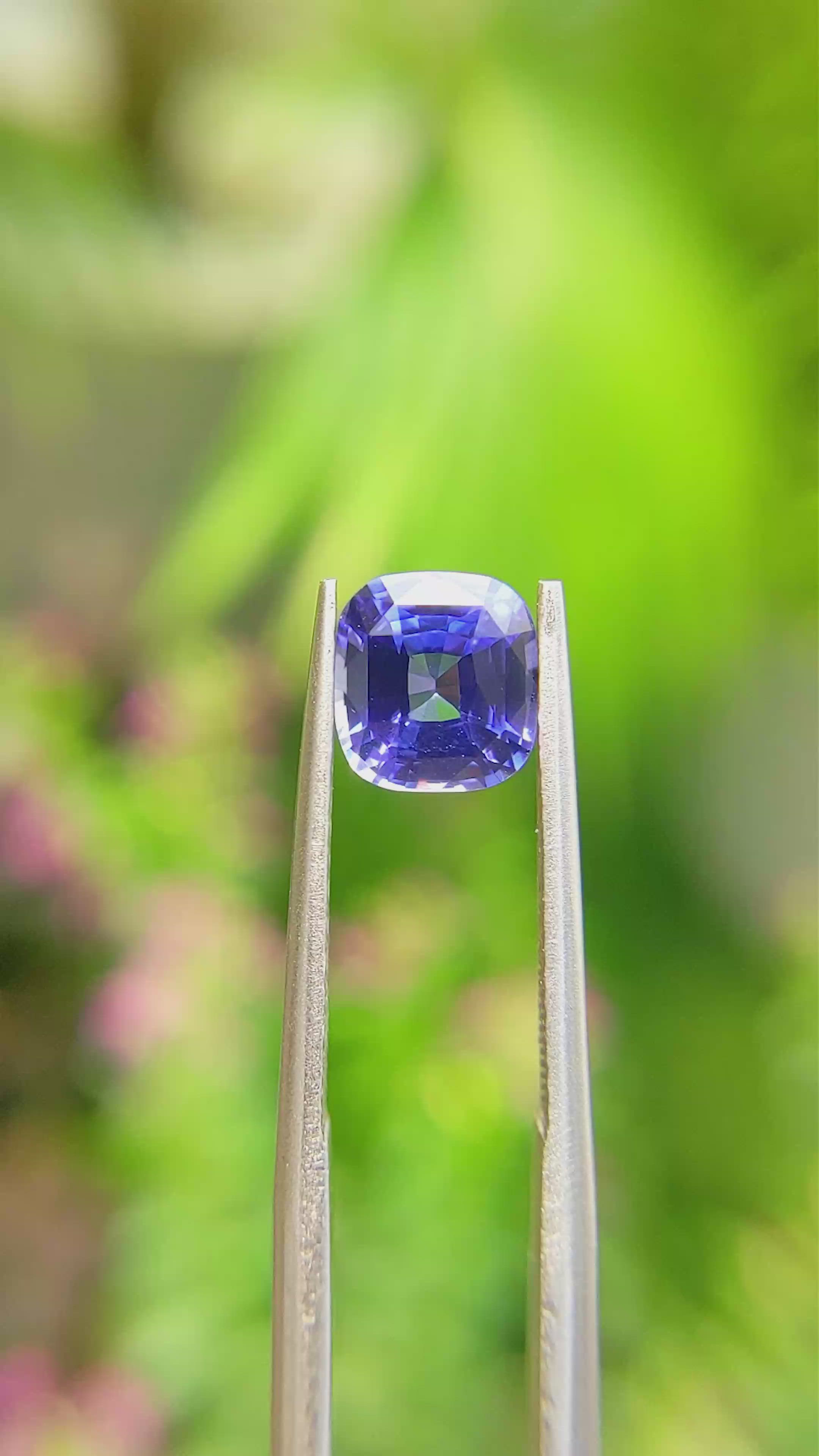 1.57 Ct. Blue Sapphire from Ceylon (Sri Lanka) Size Video