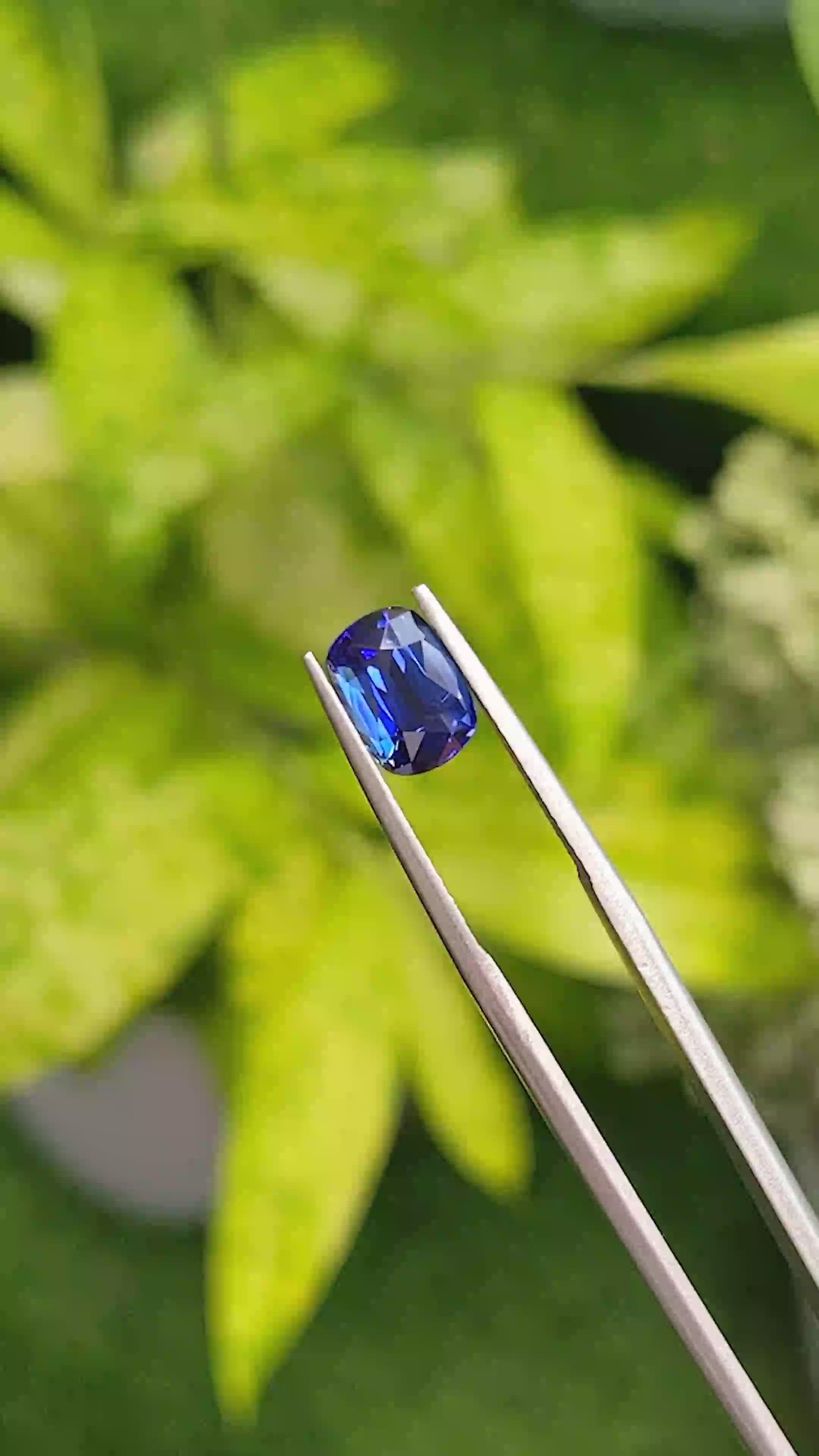 2.05 Ct. Blue Sapphire from Ceylon (Sri Lanka) Size Video