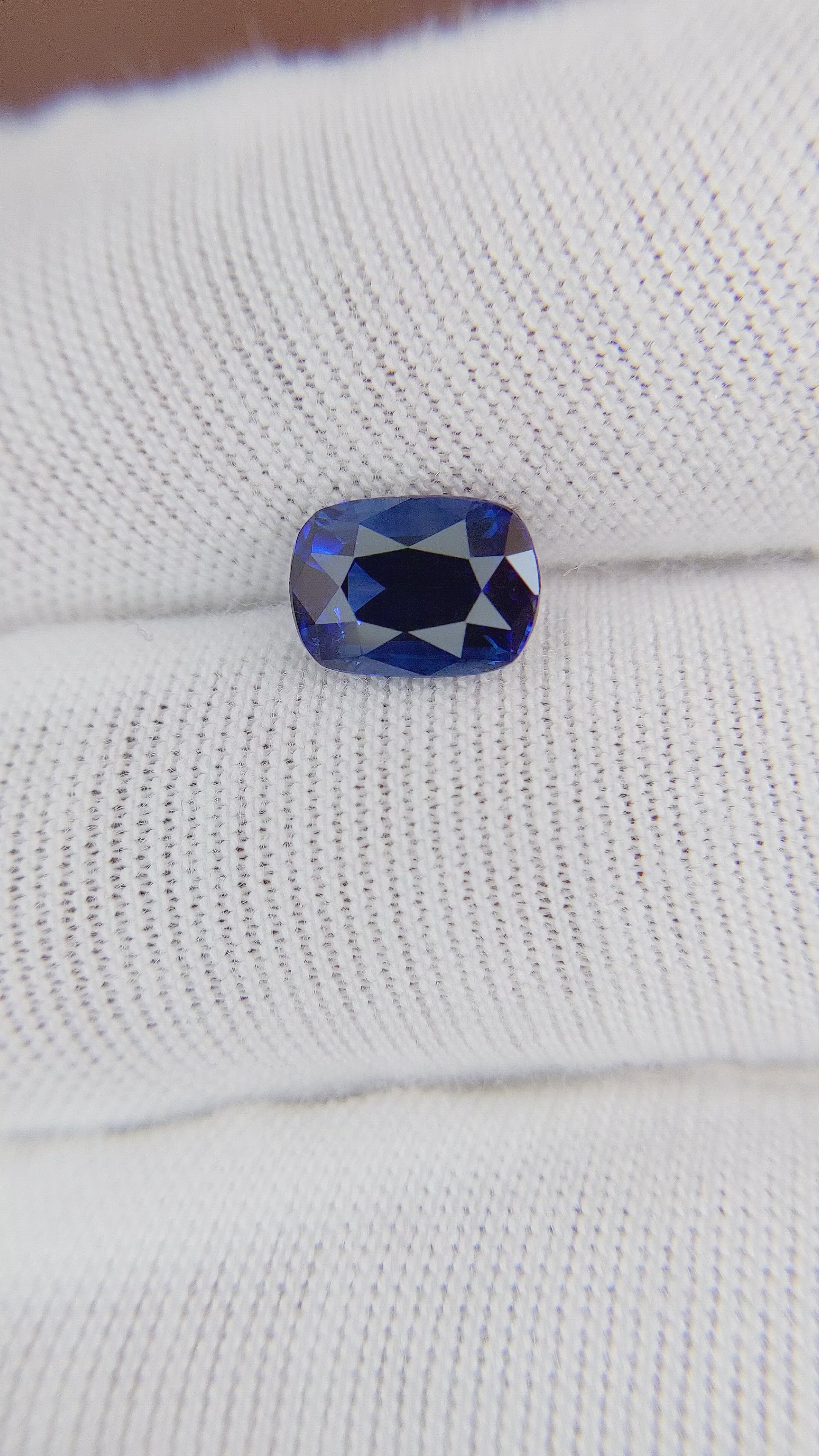 2.05 Ct. Blue Sapphire from Ceylon (Sri Lanka) Size Video