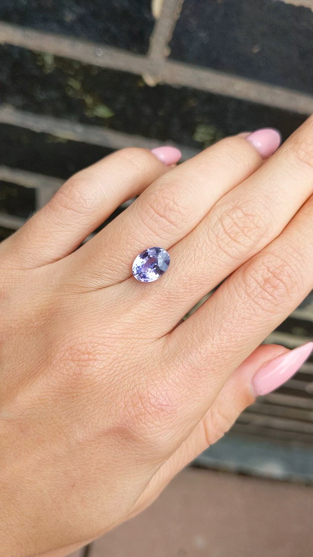 2.78 Ct. Purple Sapphire from Ceylon (Sri Lanka) Size Video