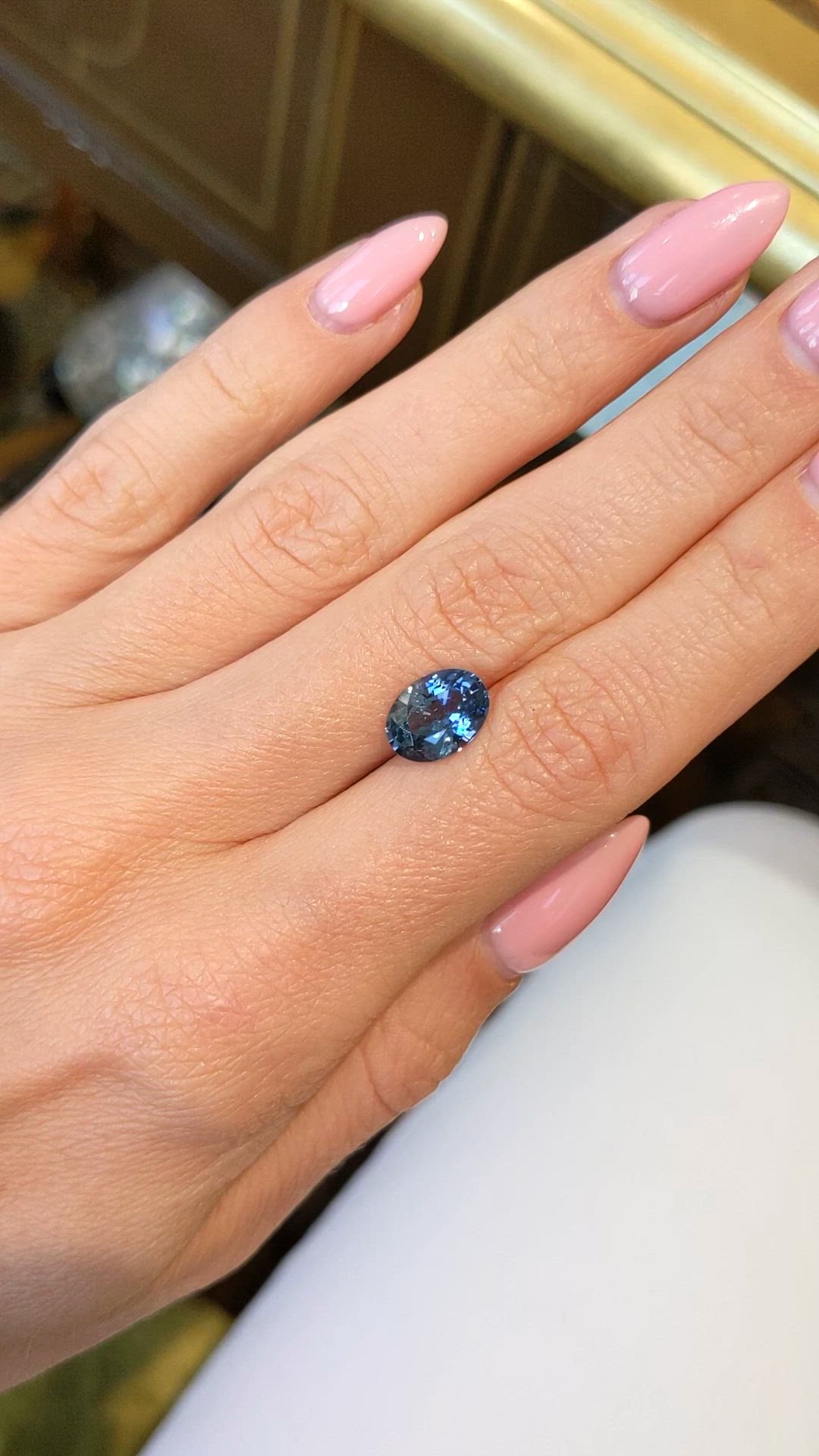 2.78 Ct. Blue Sapphire from Ceylon (Sri Lanka) Size Video