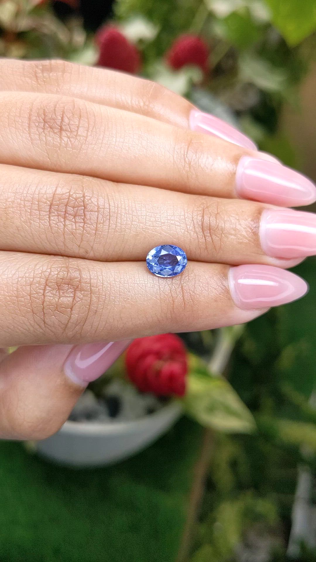 1.64 Ct. Blue Sapphire from Ceylon (Sri Lanka) Size Video