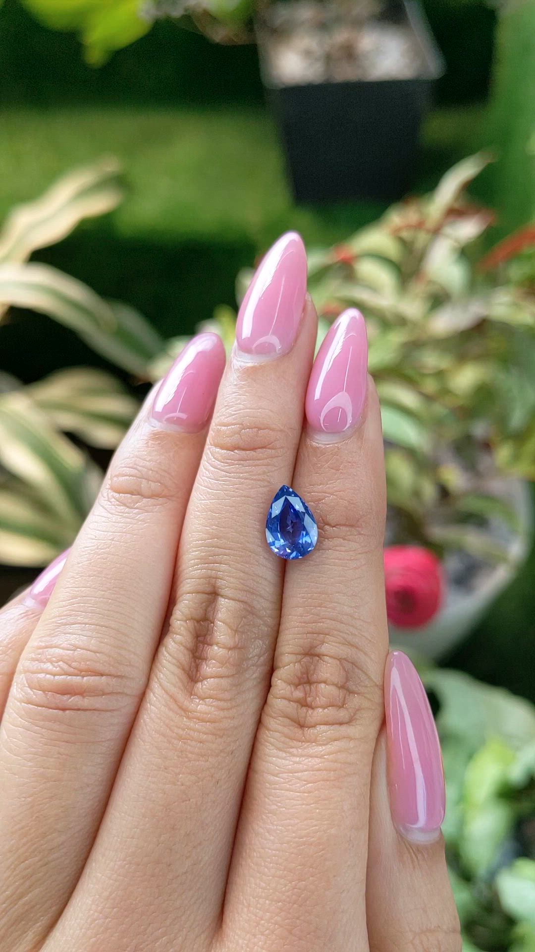 2.08 Ct. Blue Sapphire from Ceylon (Sri Lanka) Size Video